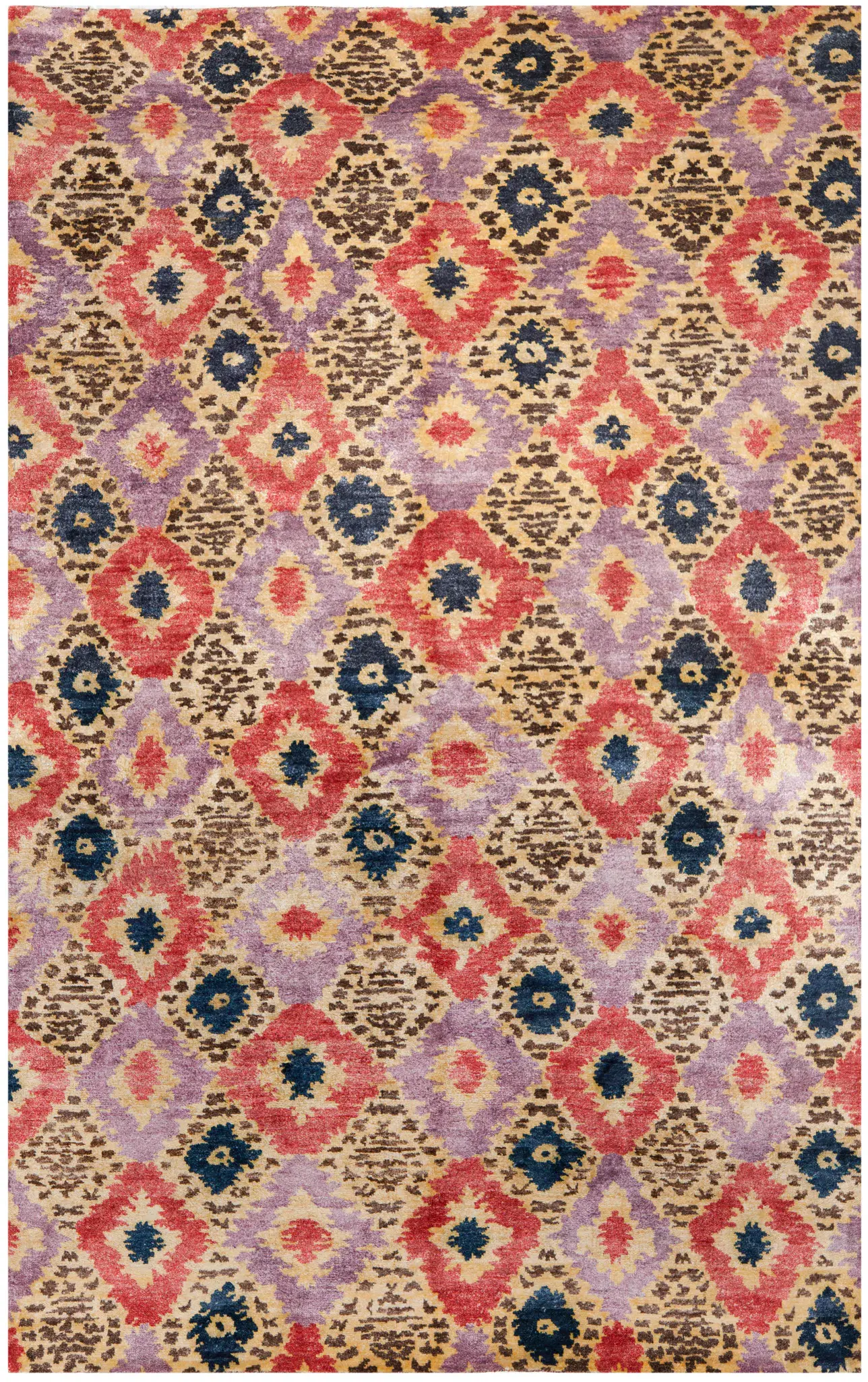Luxor Diamond Ikat Hand-Knotted Rug