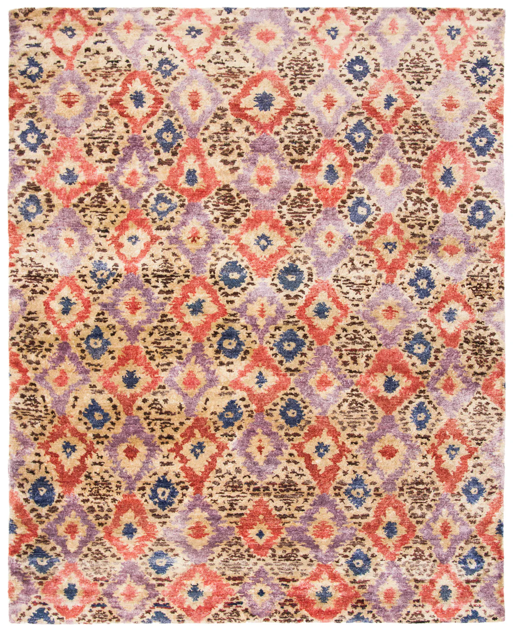 Luxor Diamond Ikat Hand-Knotted Rug