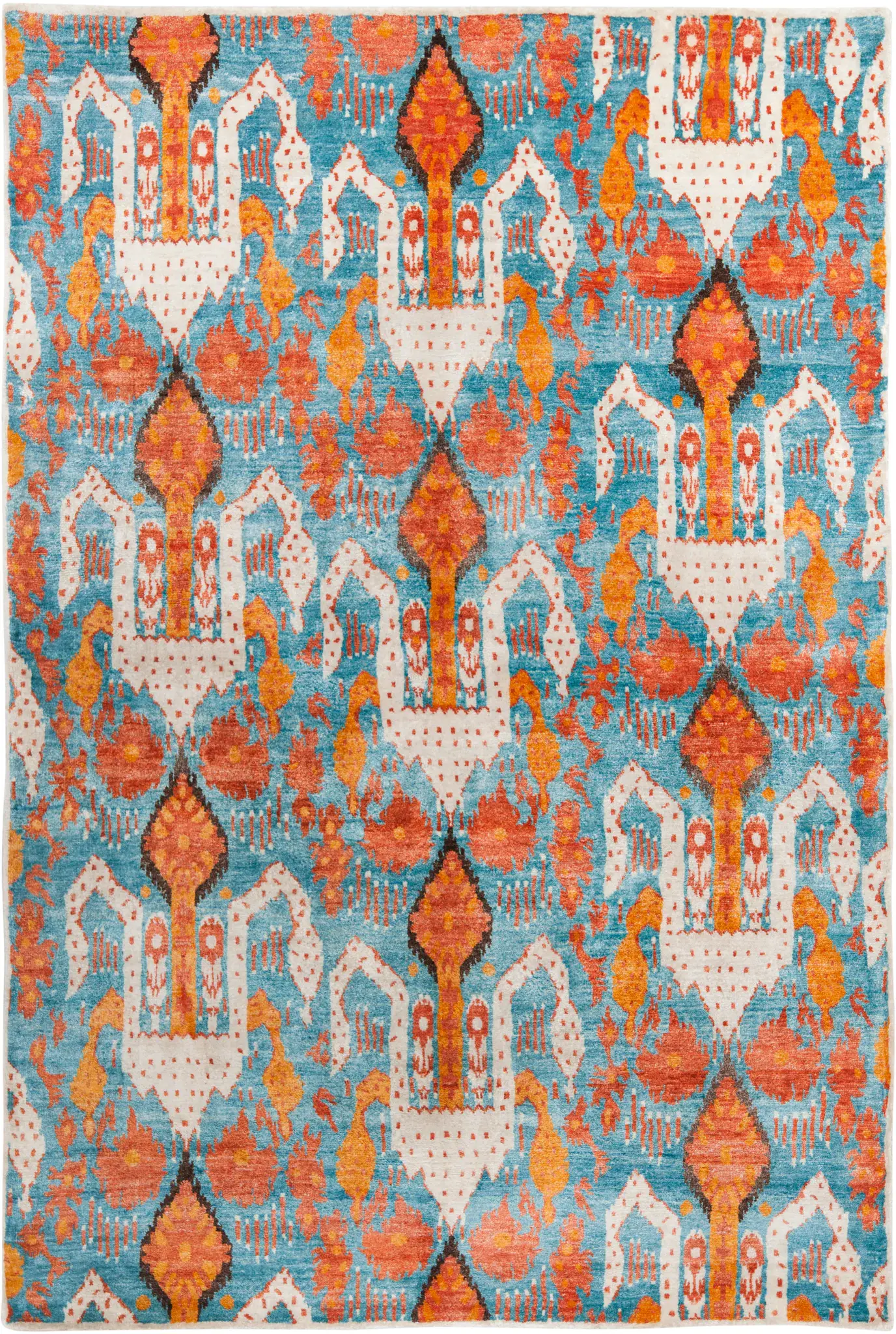 Luxor Samarkand Ikat Hand-Knotted Rug