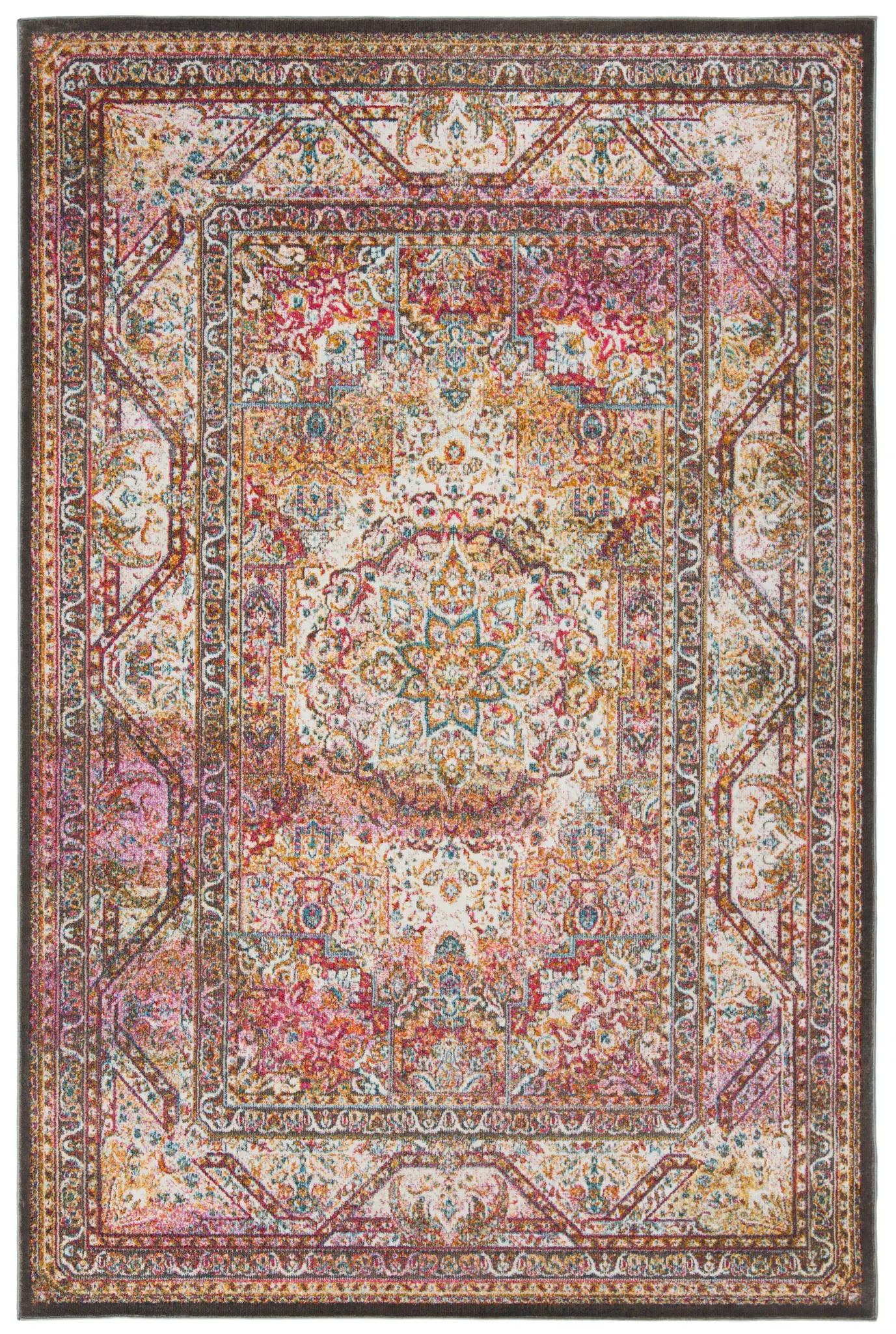 Luxor Medallion Border Rug