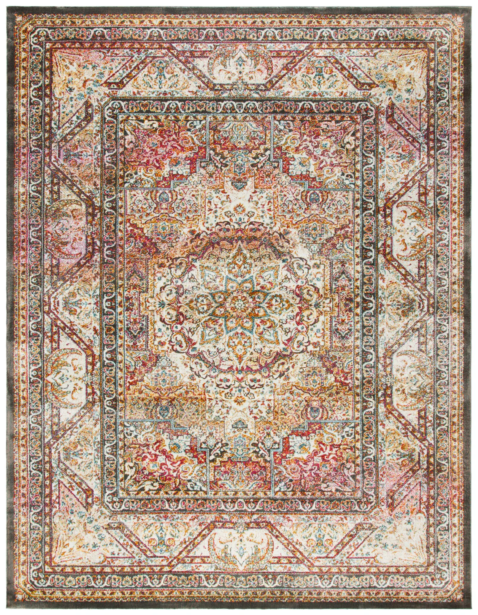 Luxor Medallion Border Rug