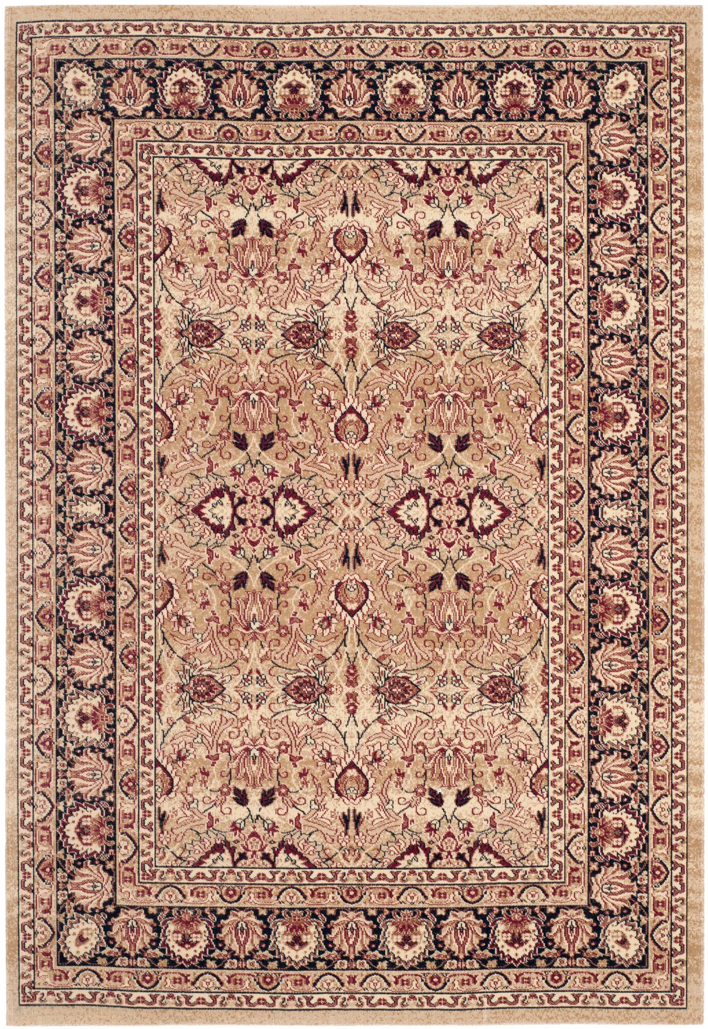 Lavar Kerman Floral Bordered Rug