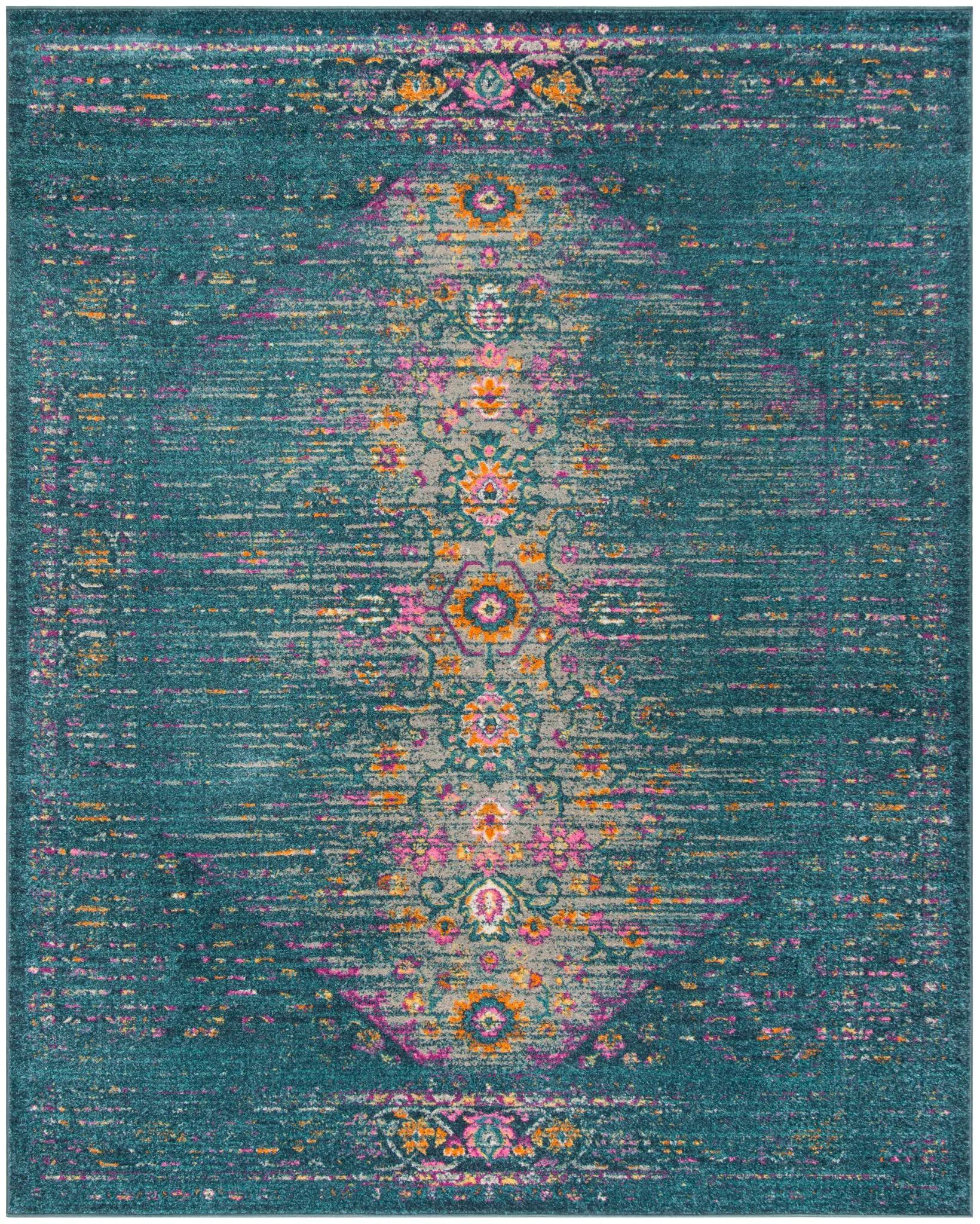 Madison Distressed Floral Medallion Rug