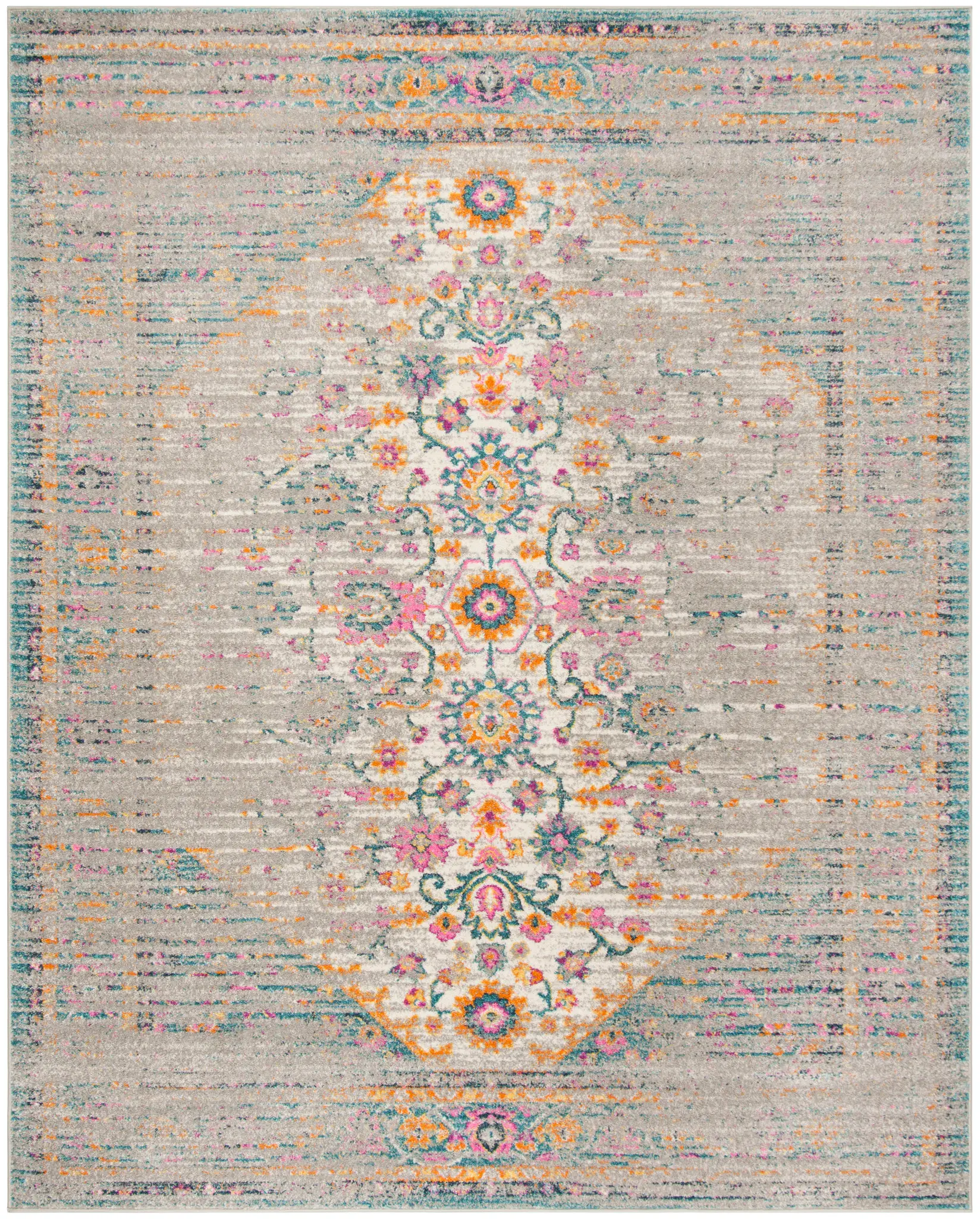 Madison Distressed Floral Medallion Rug