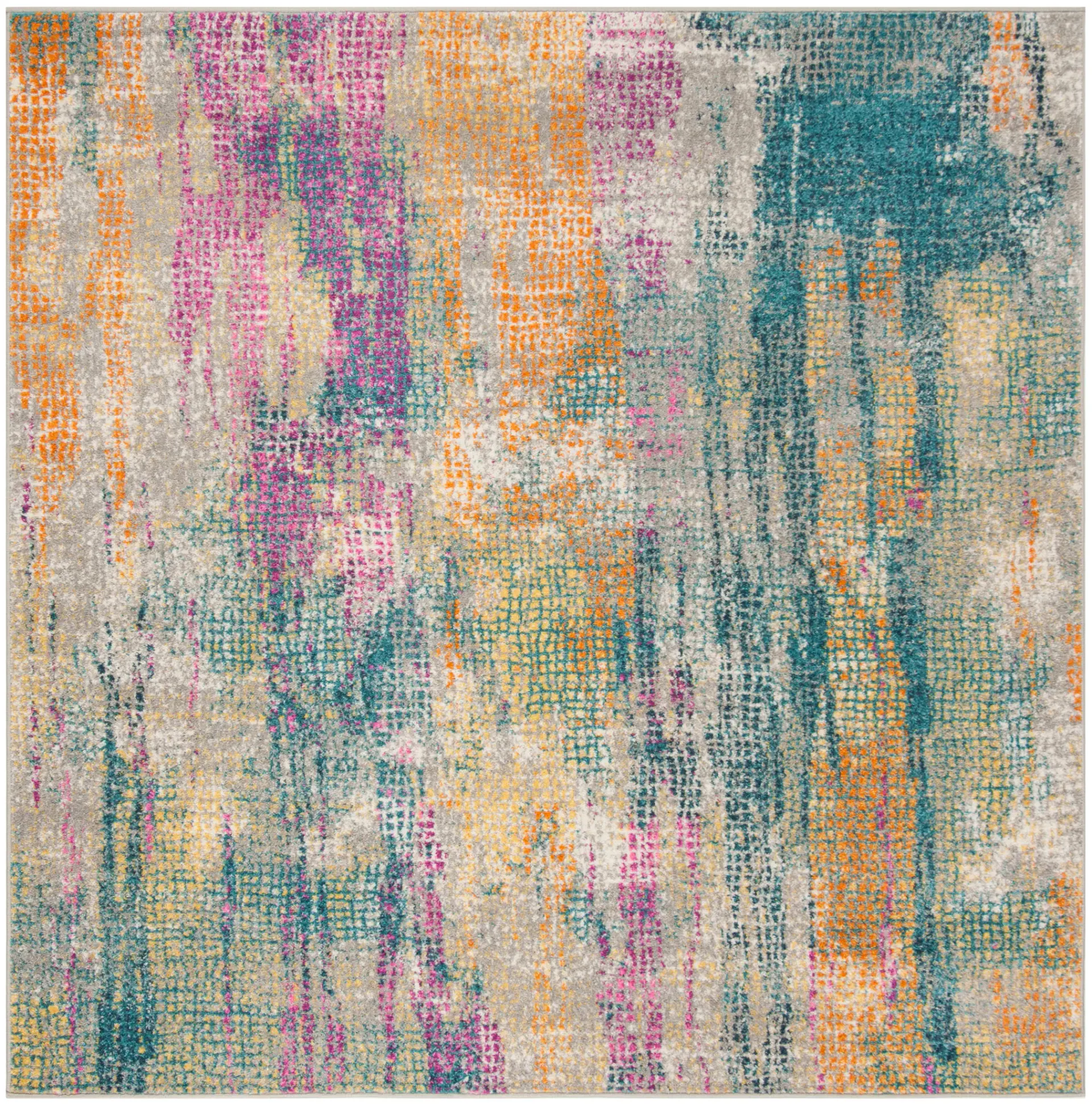 Madison Abstract Drip Crosshatch Rug