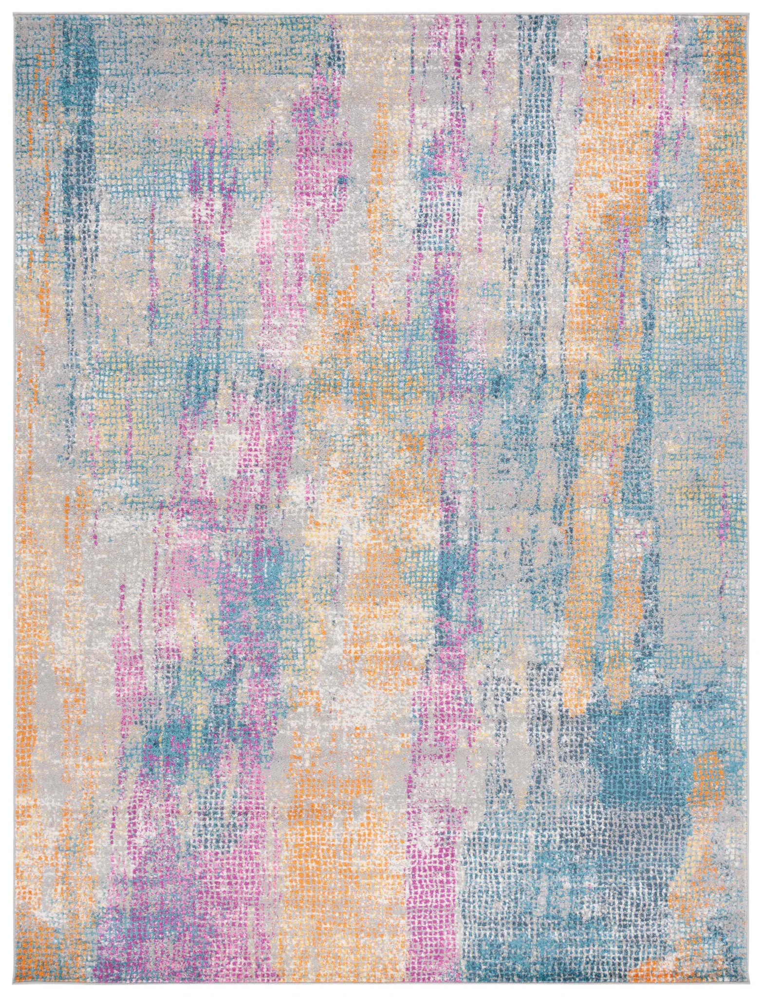 Madison Abstract Drip Crosshatch Rug