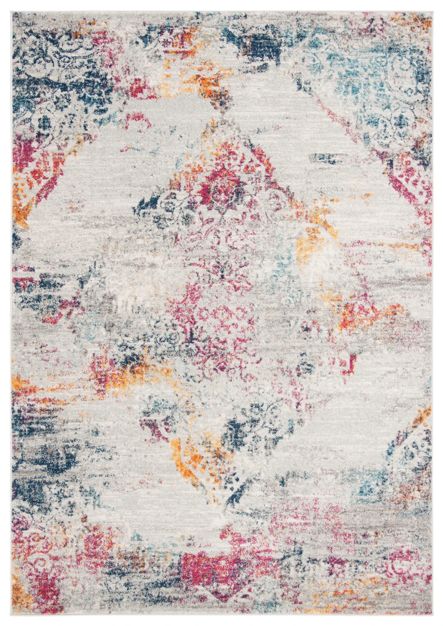 Madison Faded Diamond Medallion Rug