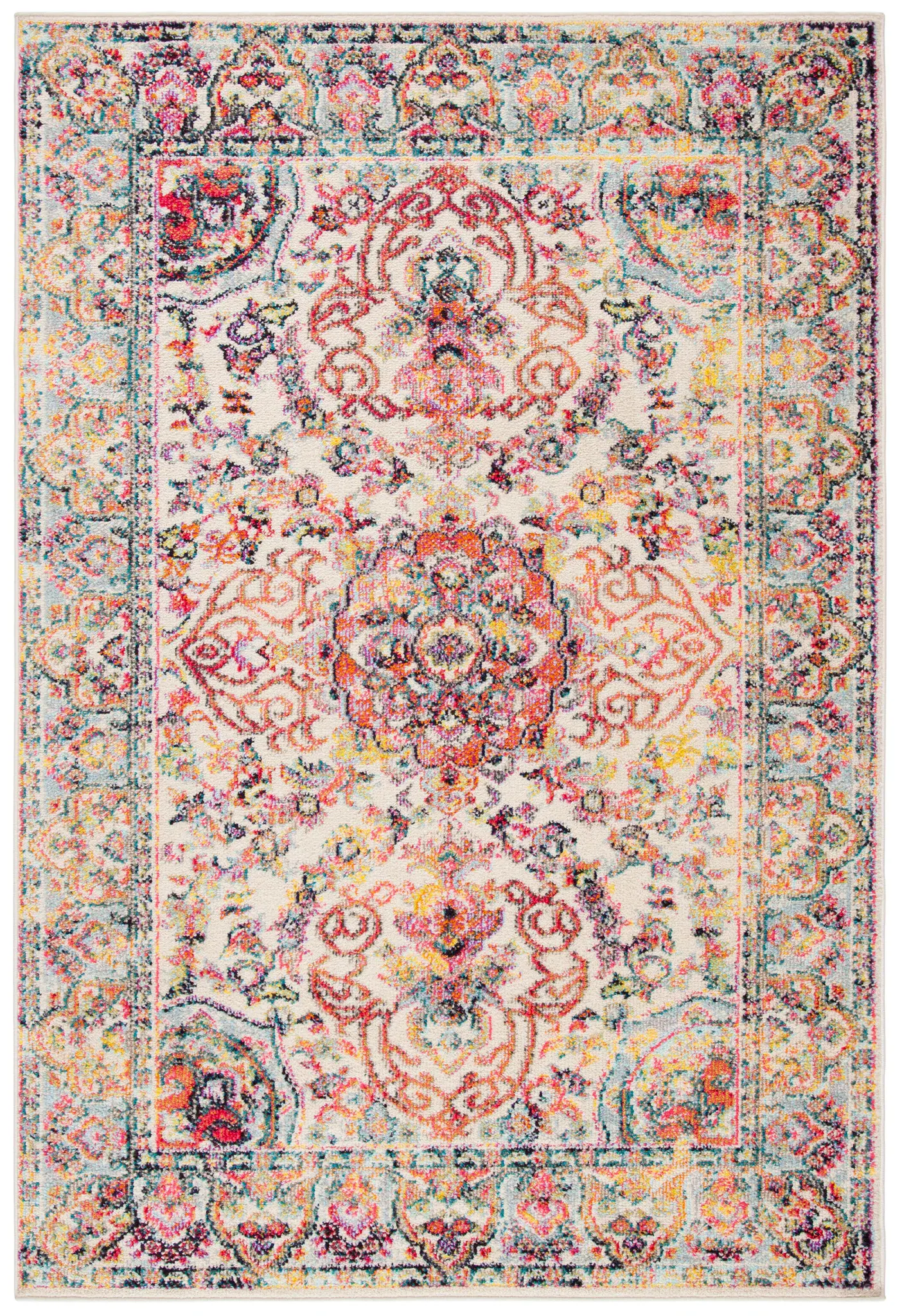 Madison Scroll Medallion Bordered Rug
