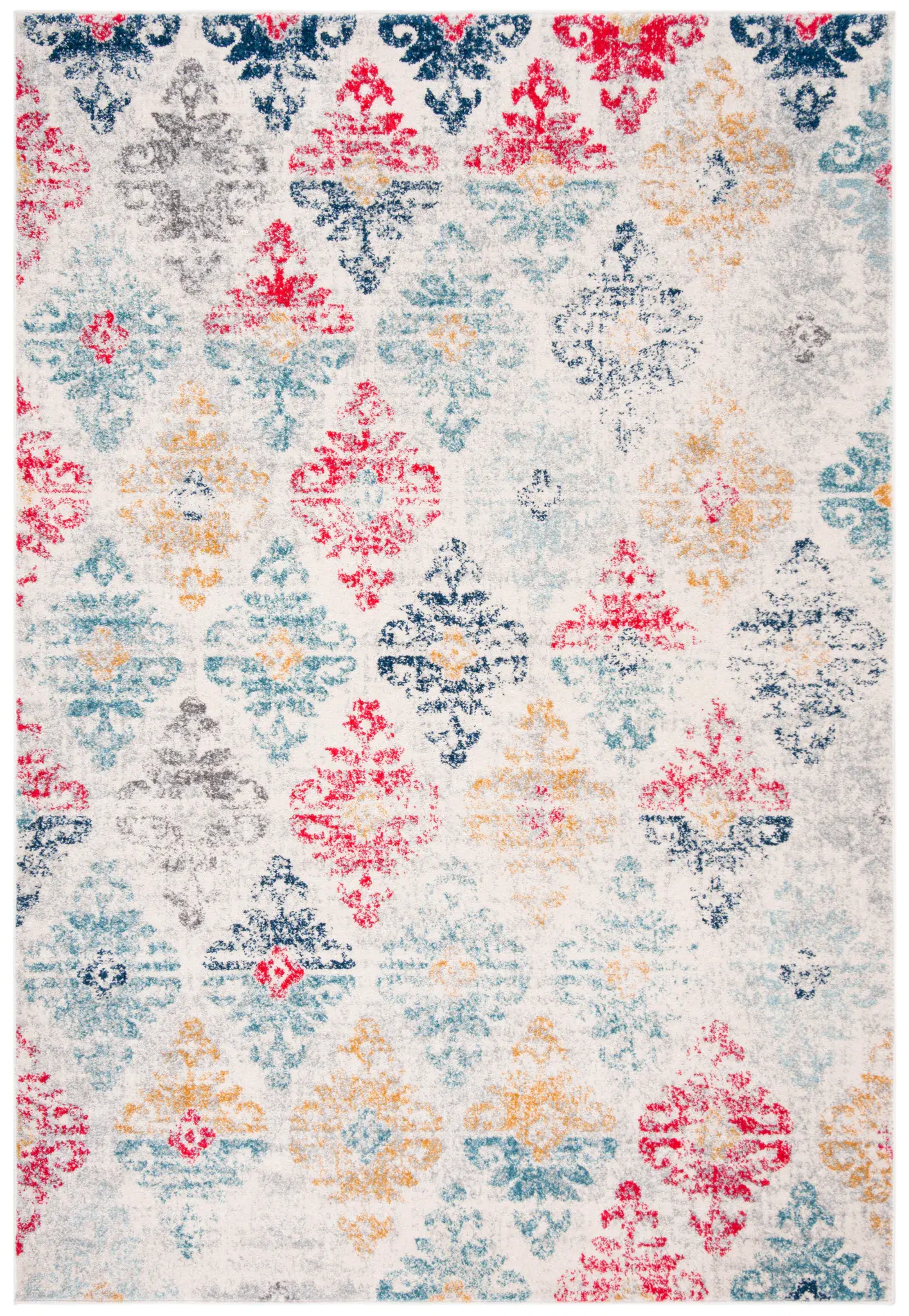 Madison Distressed Ikat Diamond Rug