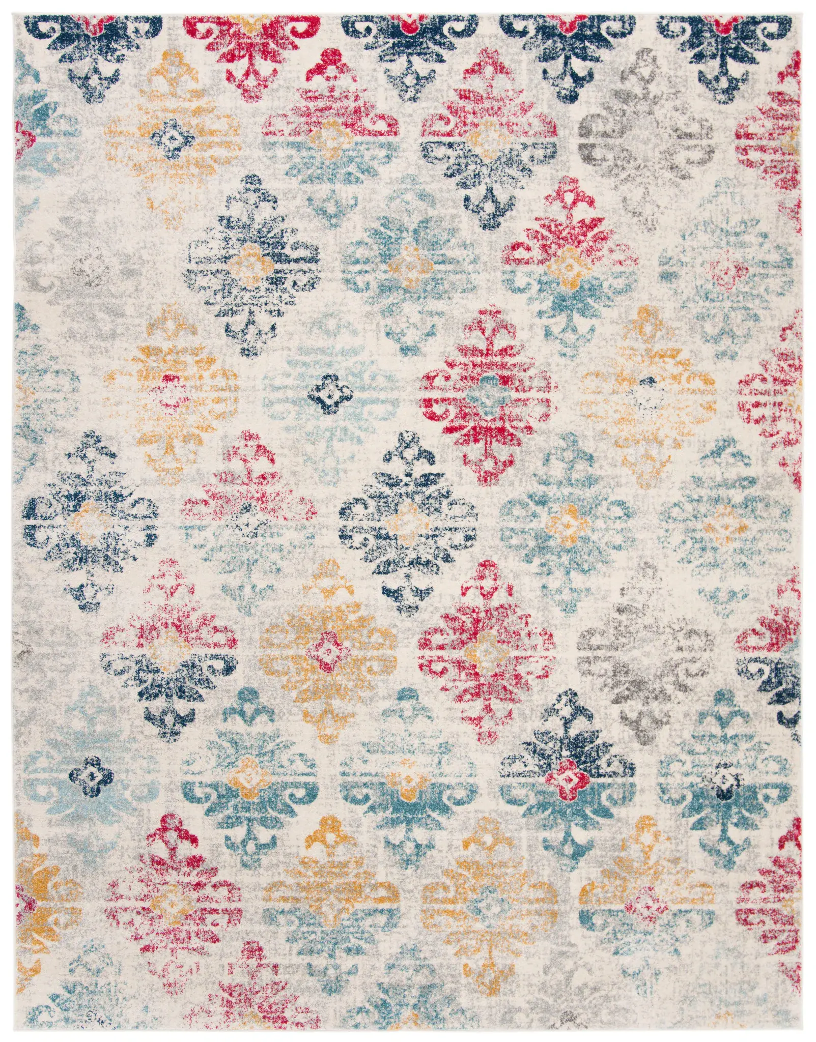 Madison Distressed Ikat Diamond Rug