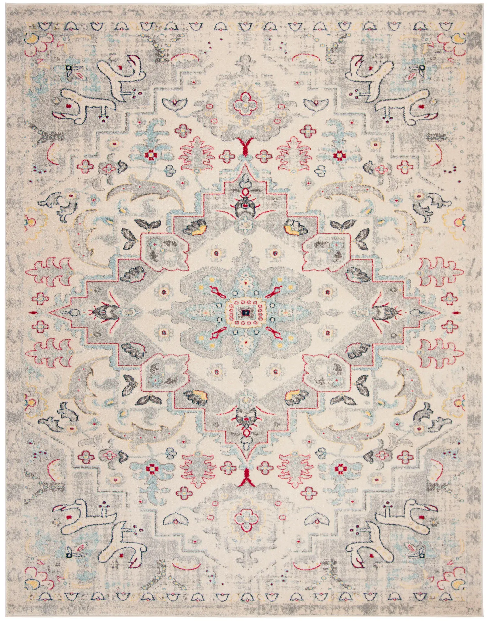 Madison Floating Stepped Diamond Medallion Rug