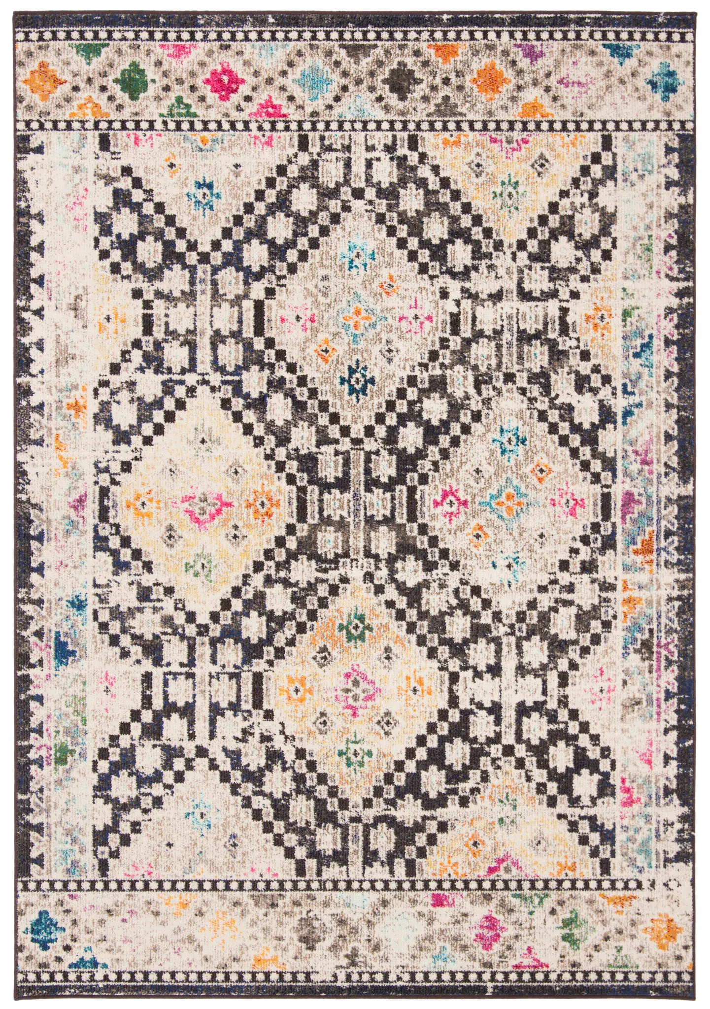Madison Distressed Diamond Rug