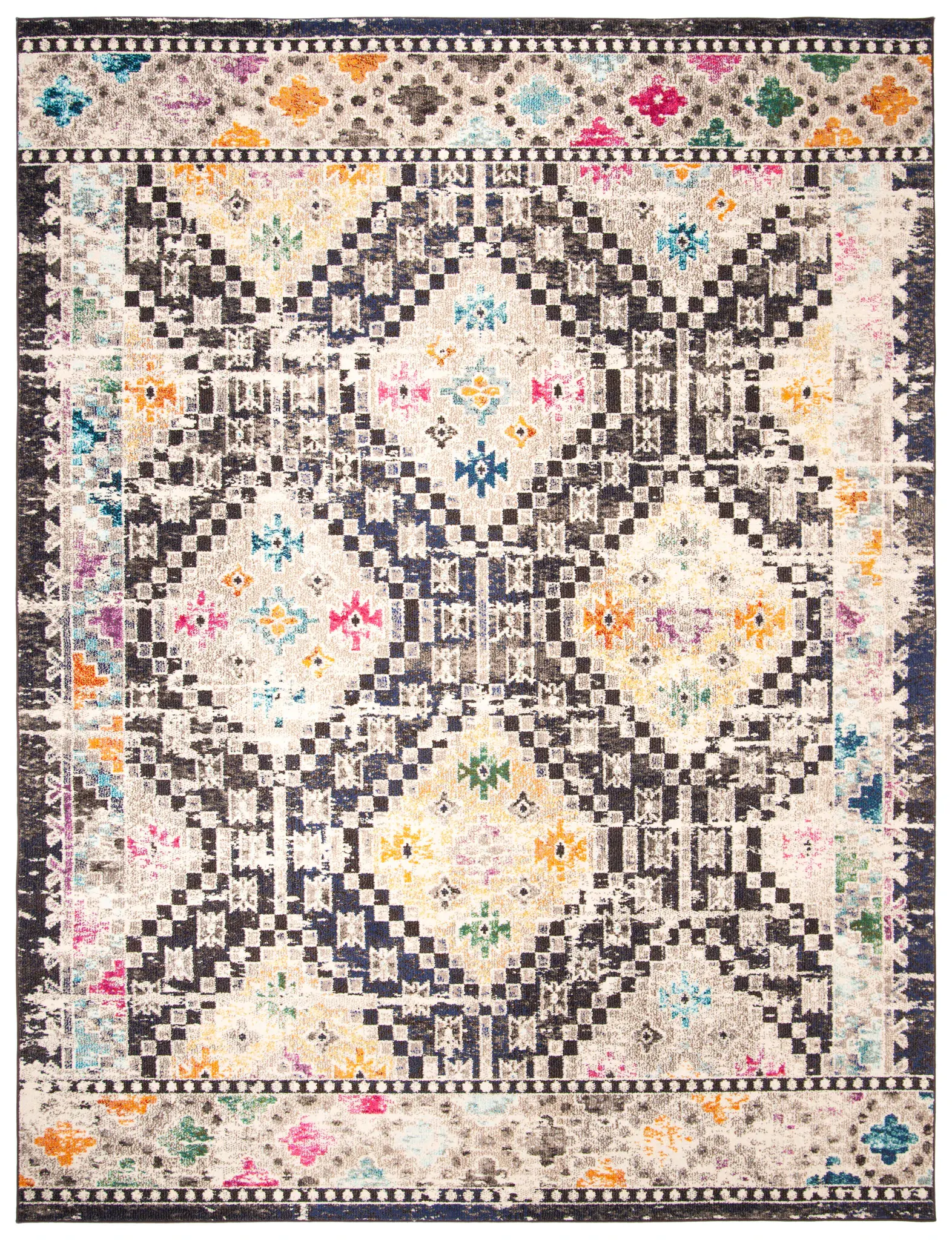 Madison Distressed Diamond Rug