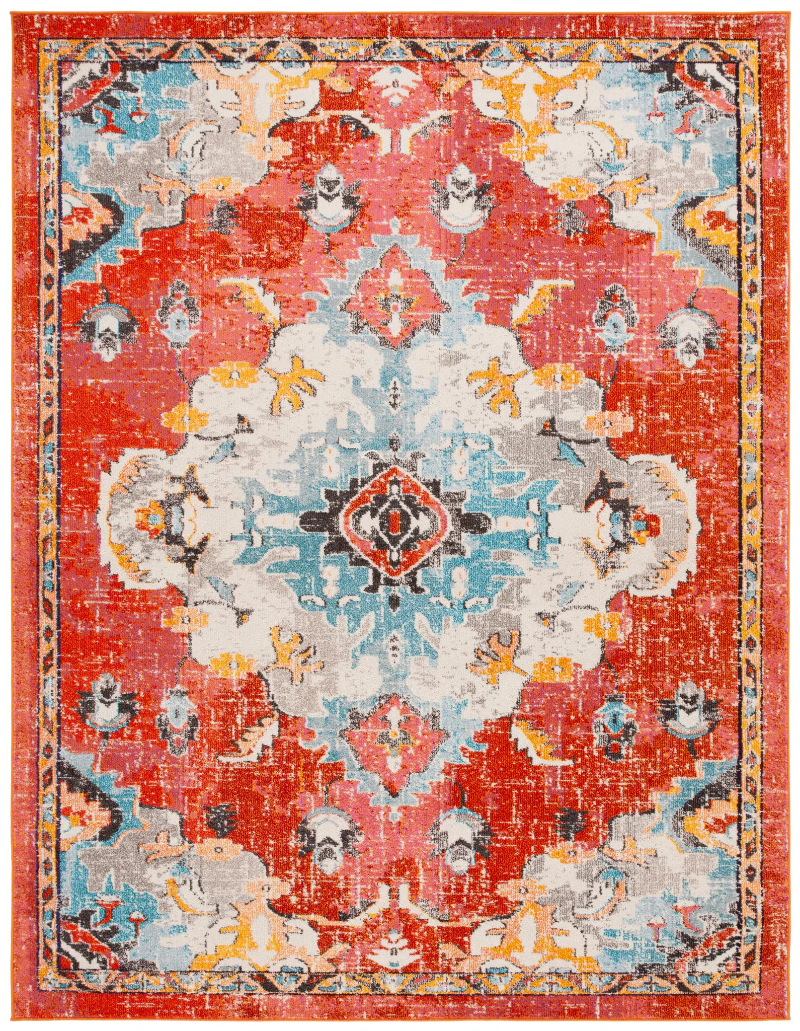 Madison Distressed Stepped Medallion Rug