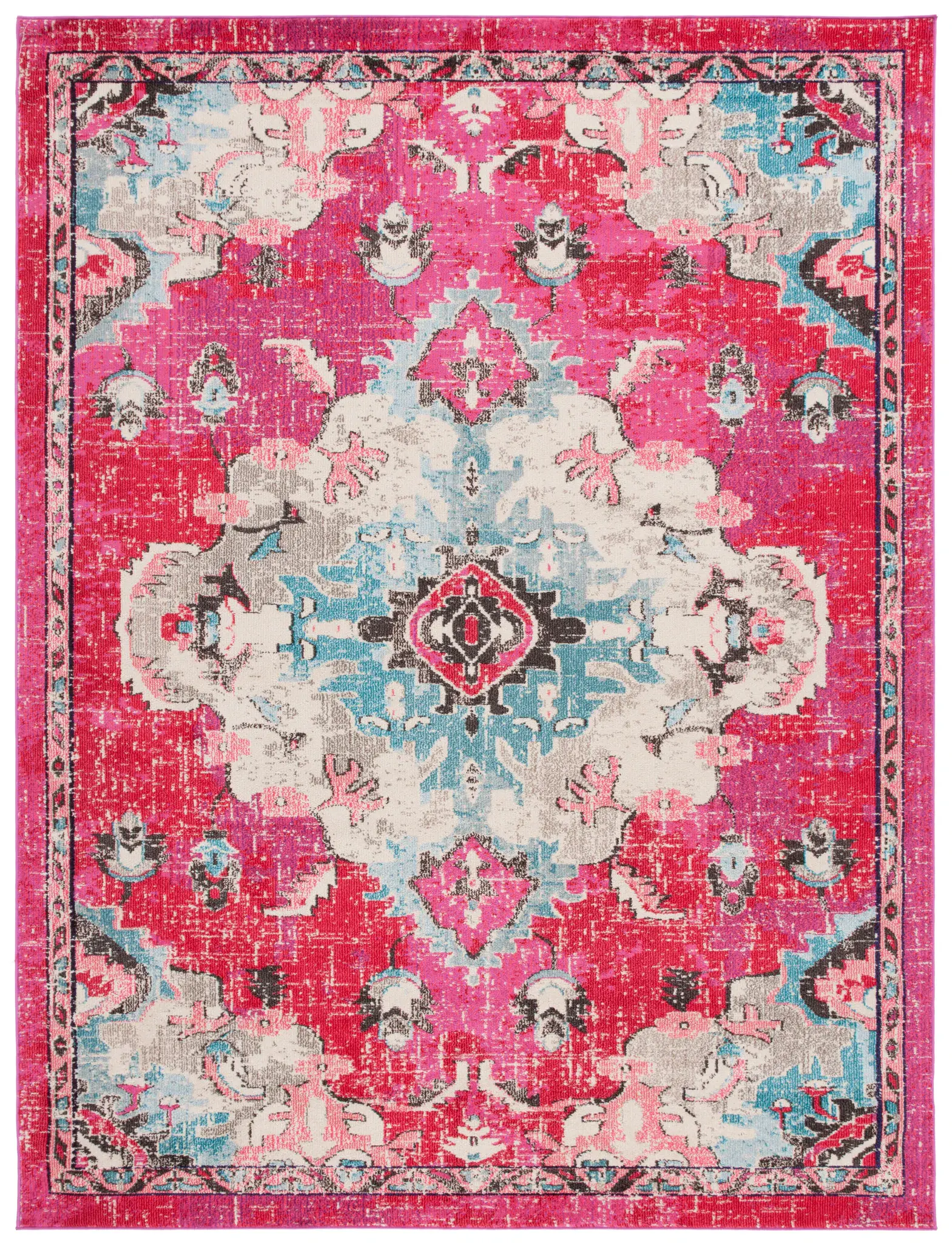 Madison Distressed Stepped Medallion Rug