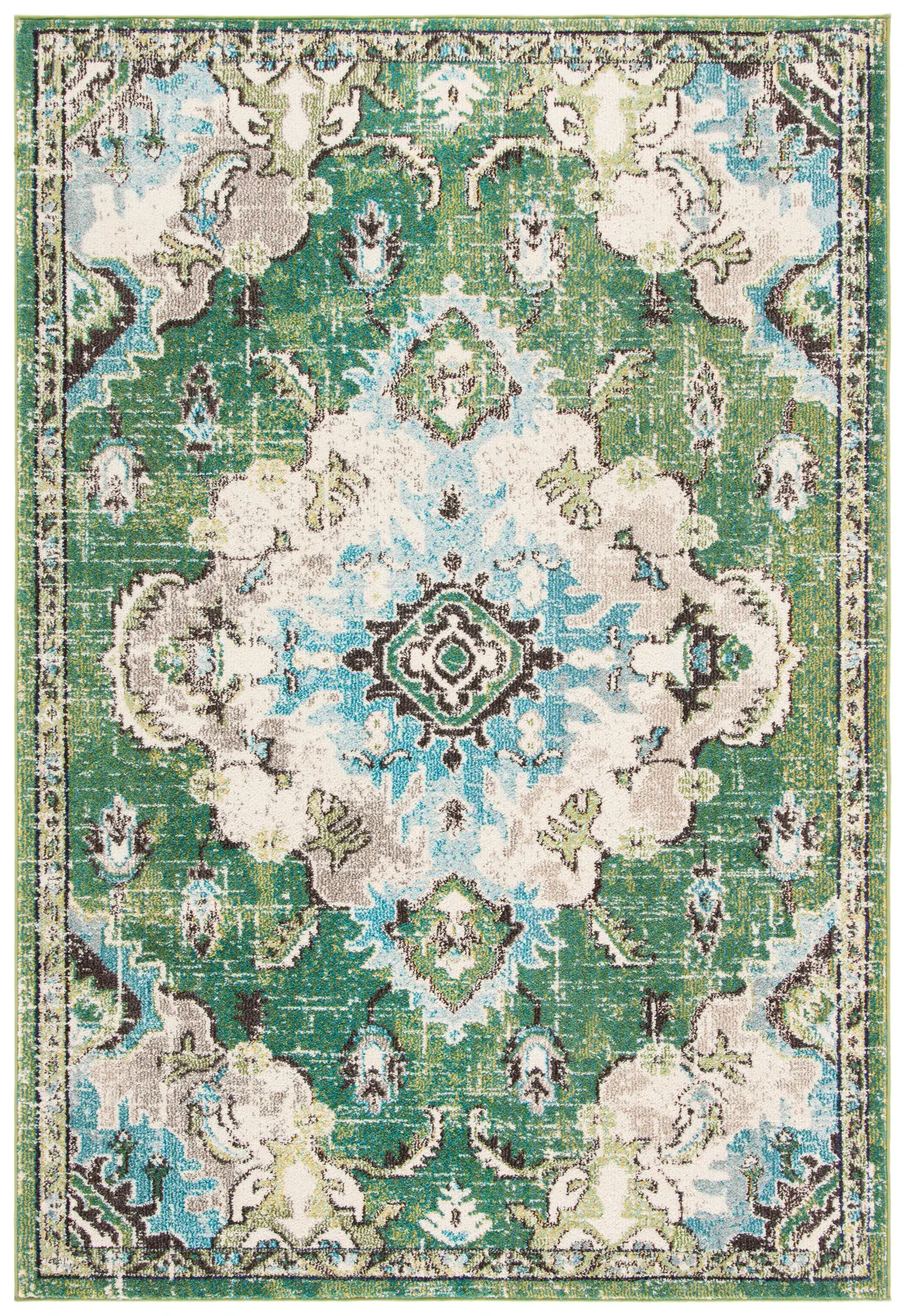 Madison Distressed Stepped Medallion Rug