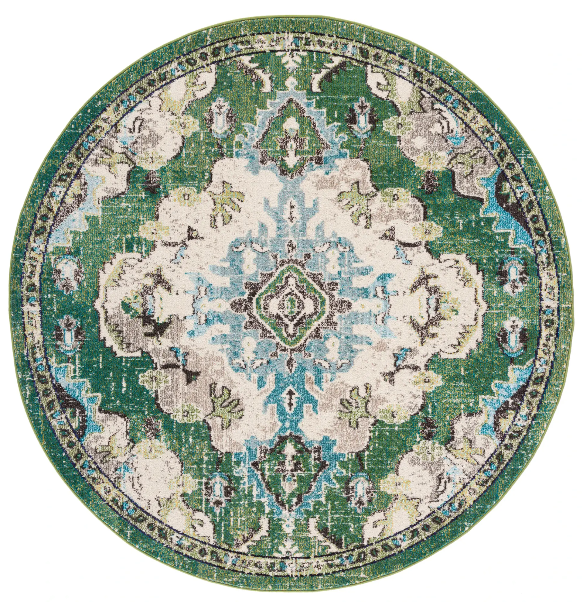 Madison Distressed Stepped Medallion Rug