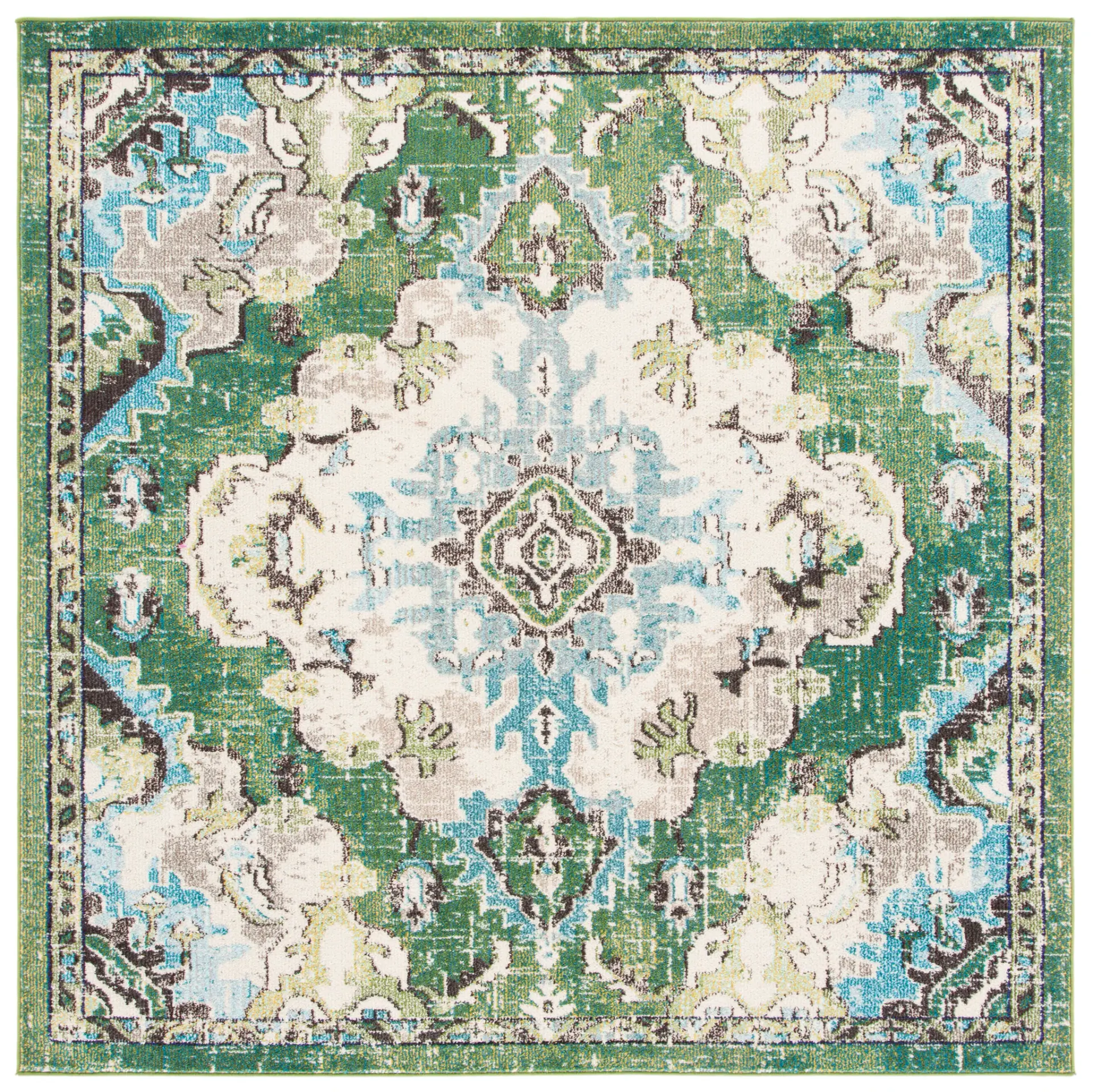 Madison Distressed Stepped Medallion Rug