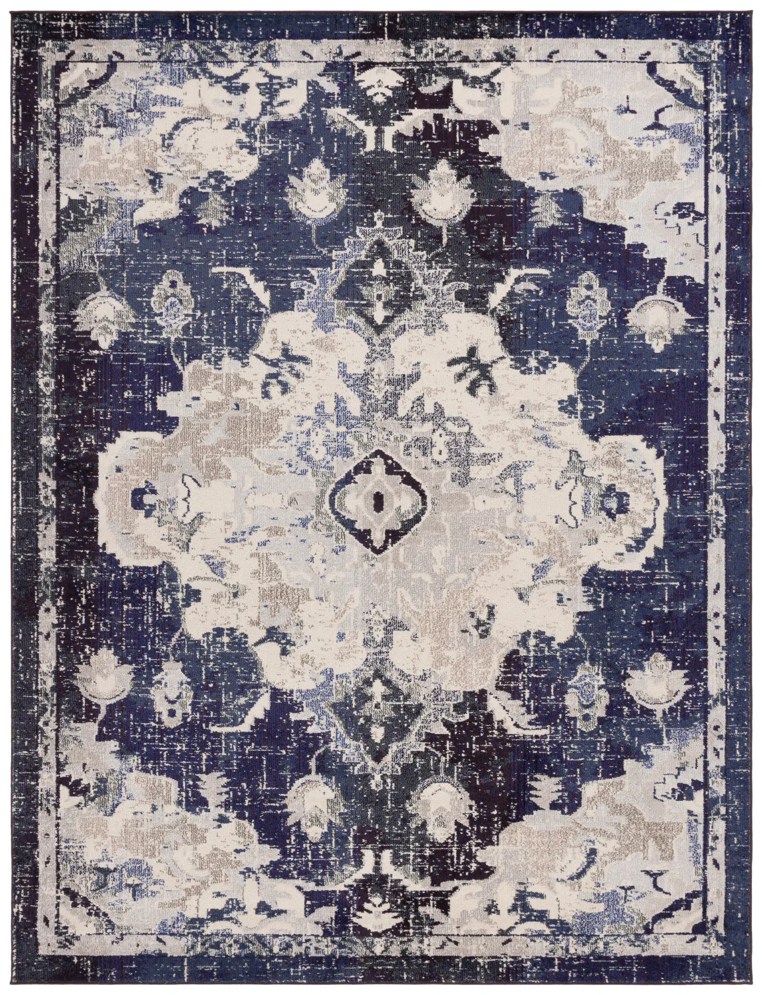 Madison Distressed Stepped Medallion Rug