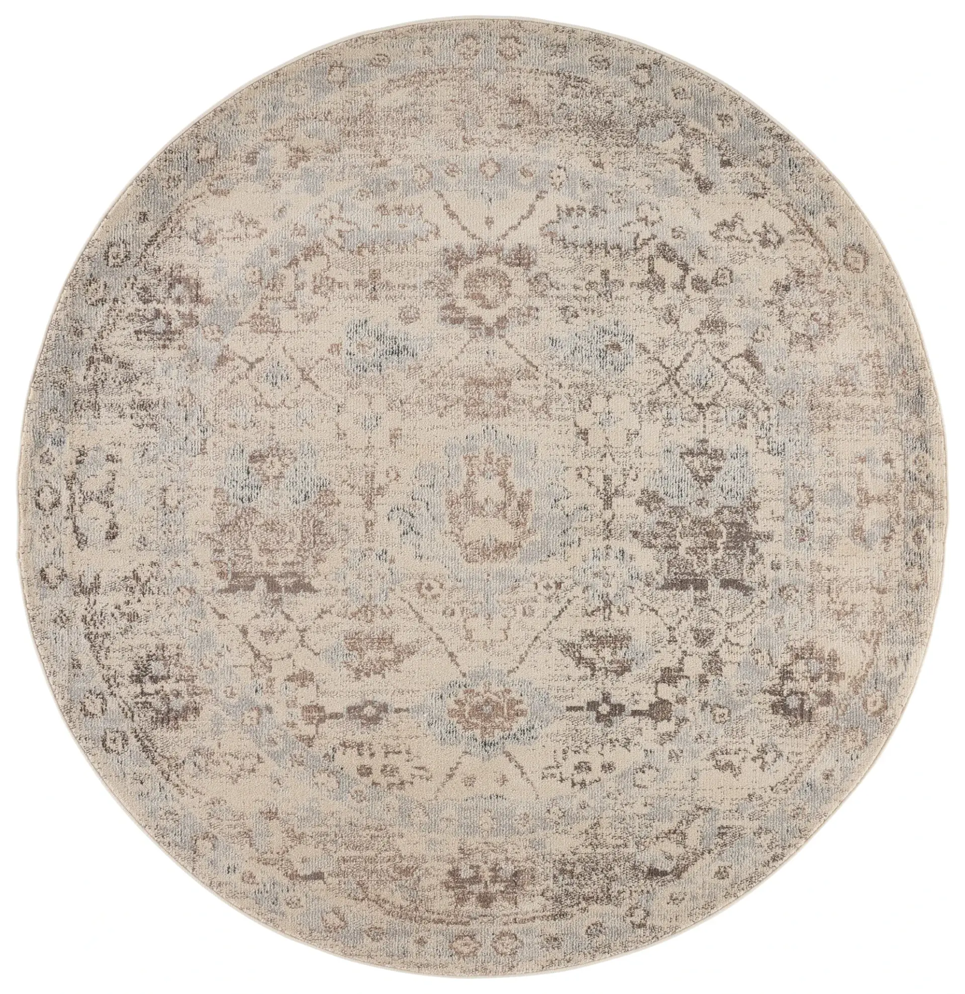 Madison Evoke Distressed Floral Bordered Rug
