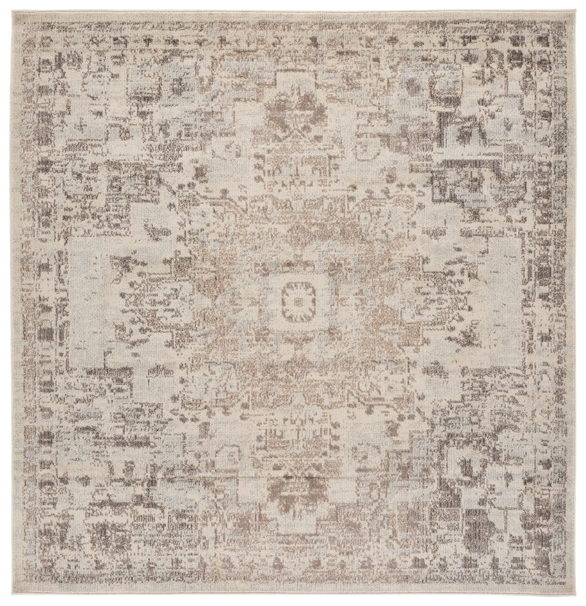 Madison Evoke Distressed Floral Bordered Rug