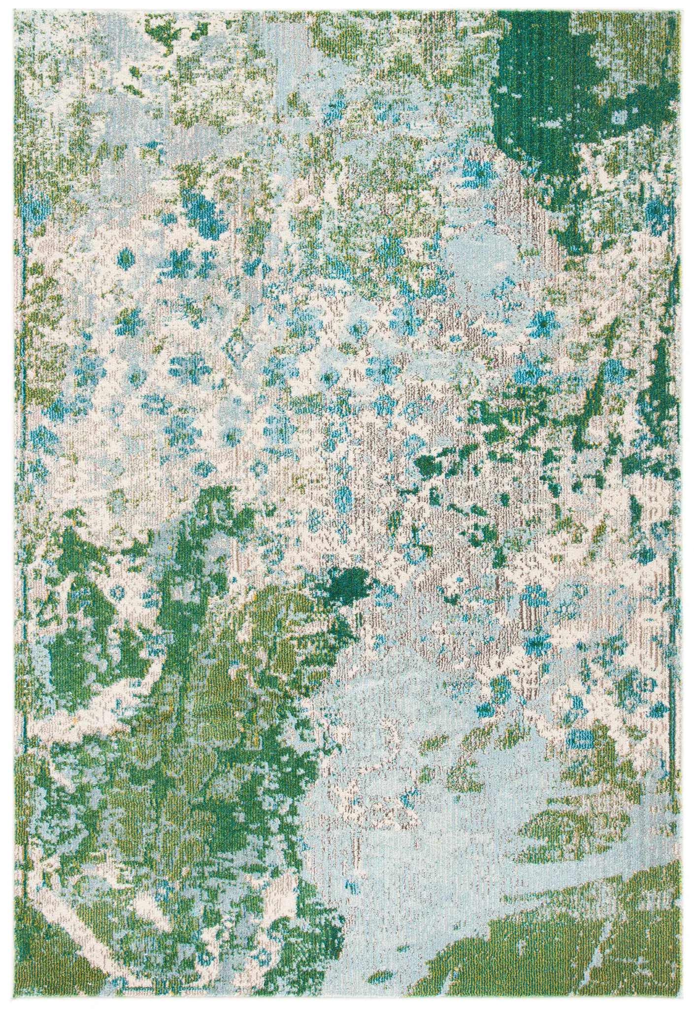 Madison Deconstructed Floral Bordered Rug