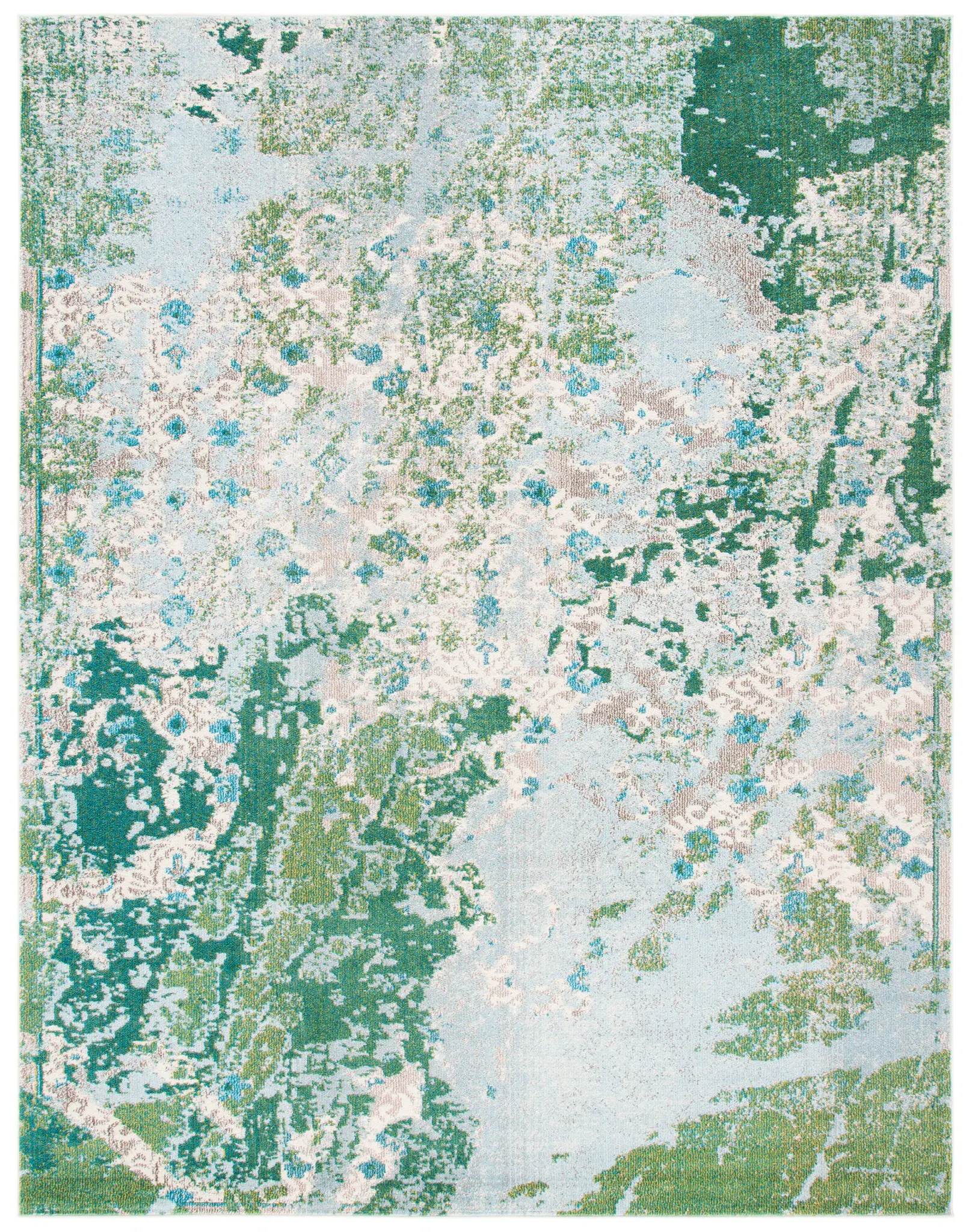 Madison Deconstructed Floral Bordered Rug