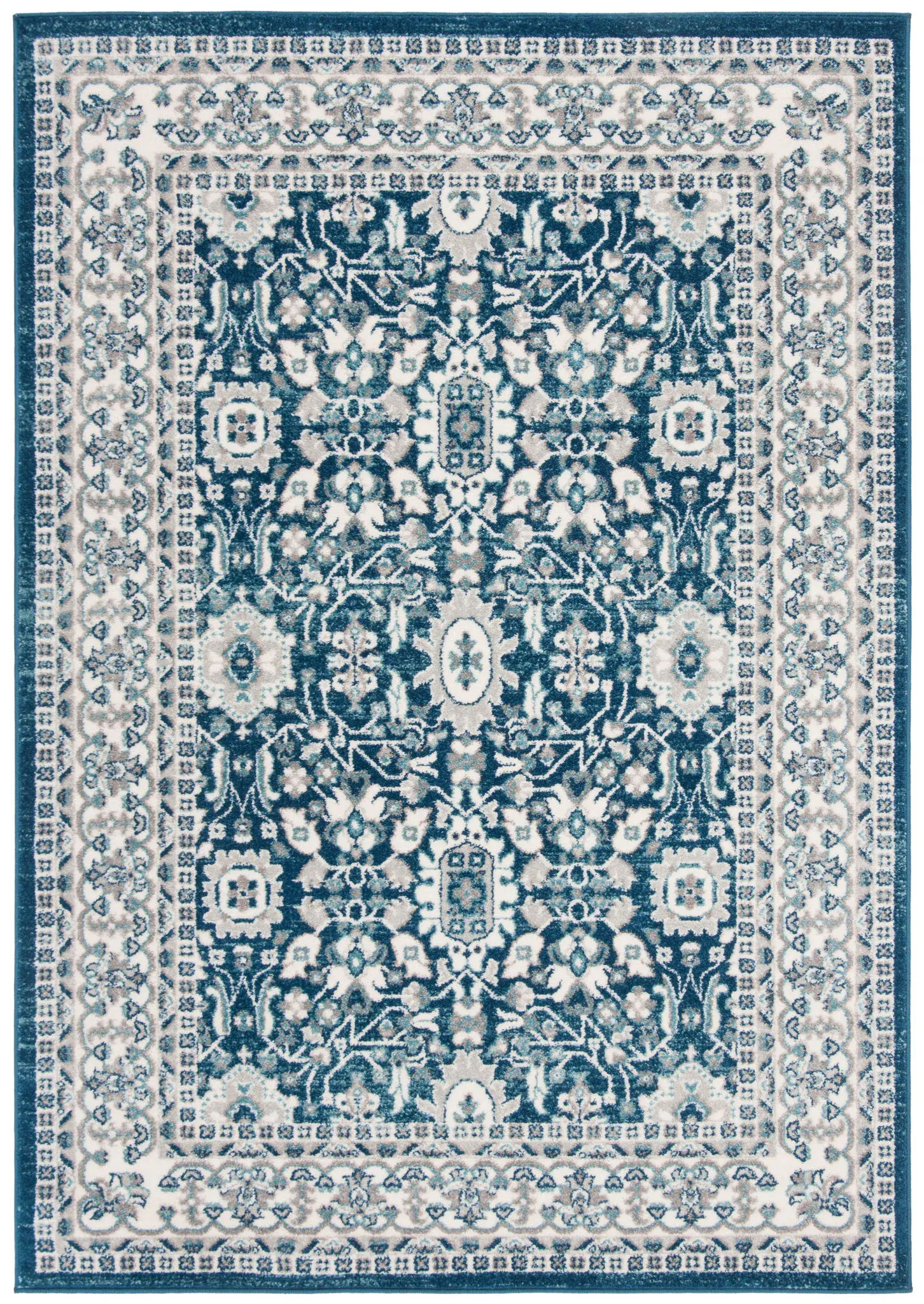 Madison Traditional Floral Bordered Rug