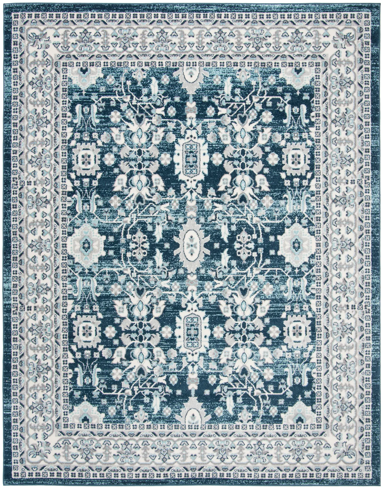 Madison Traditional Floral Bordered Rug