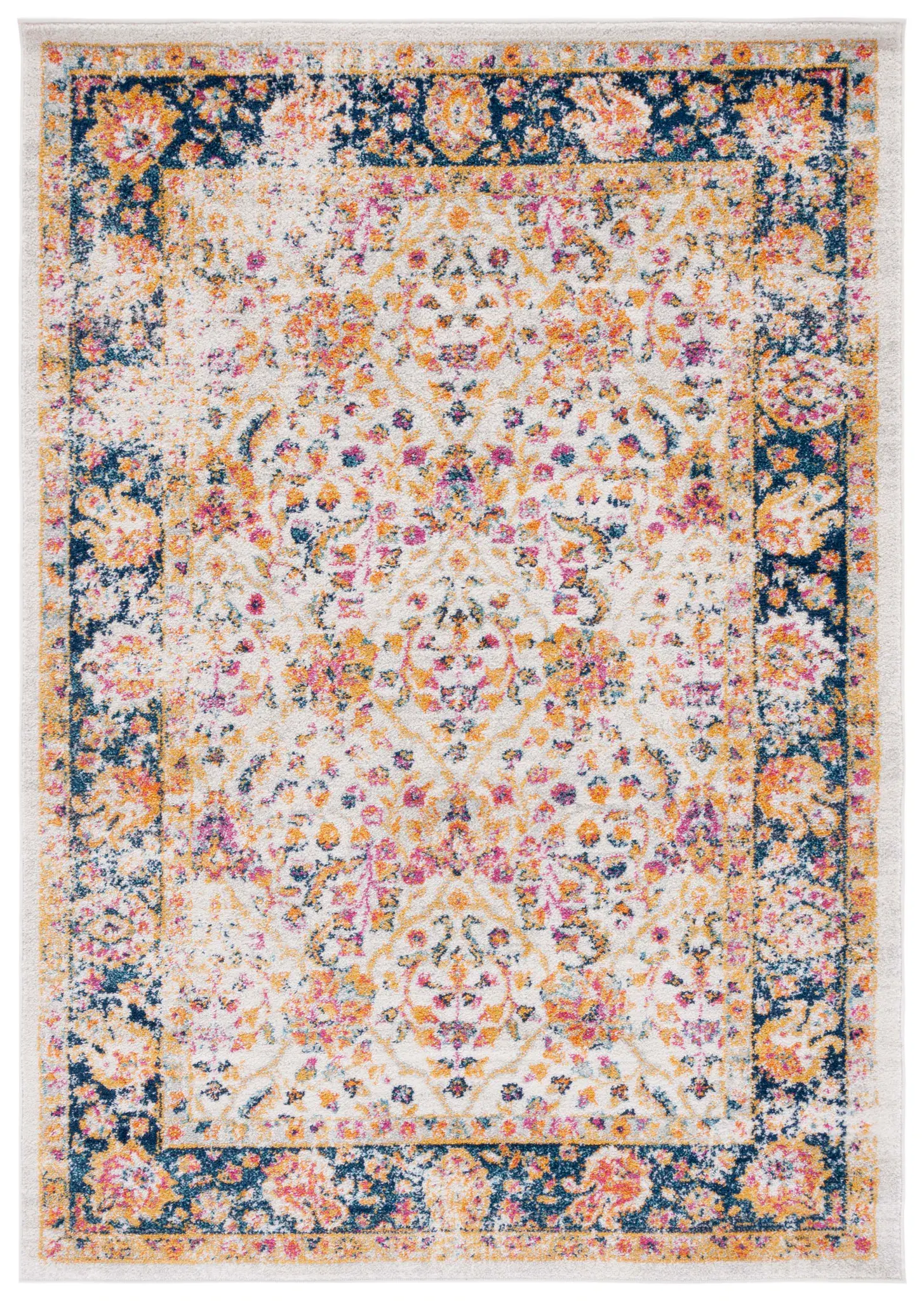 Madison Monaco Distressed Floral Rug