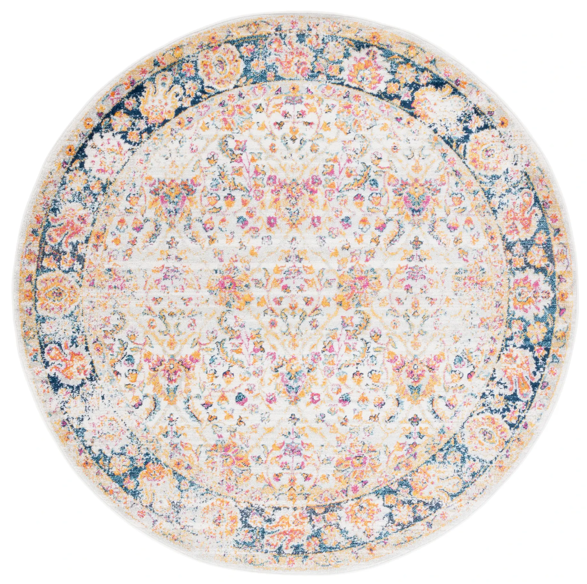 Madison Monaco Distressed Floral Rug