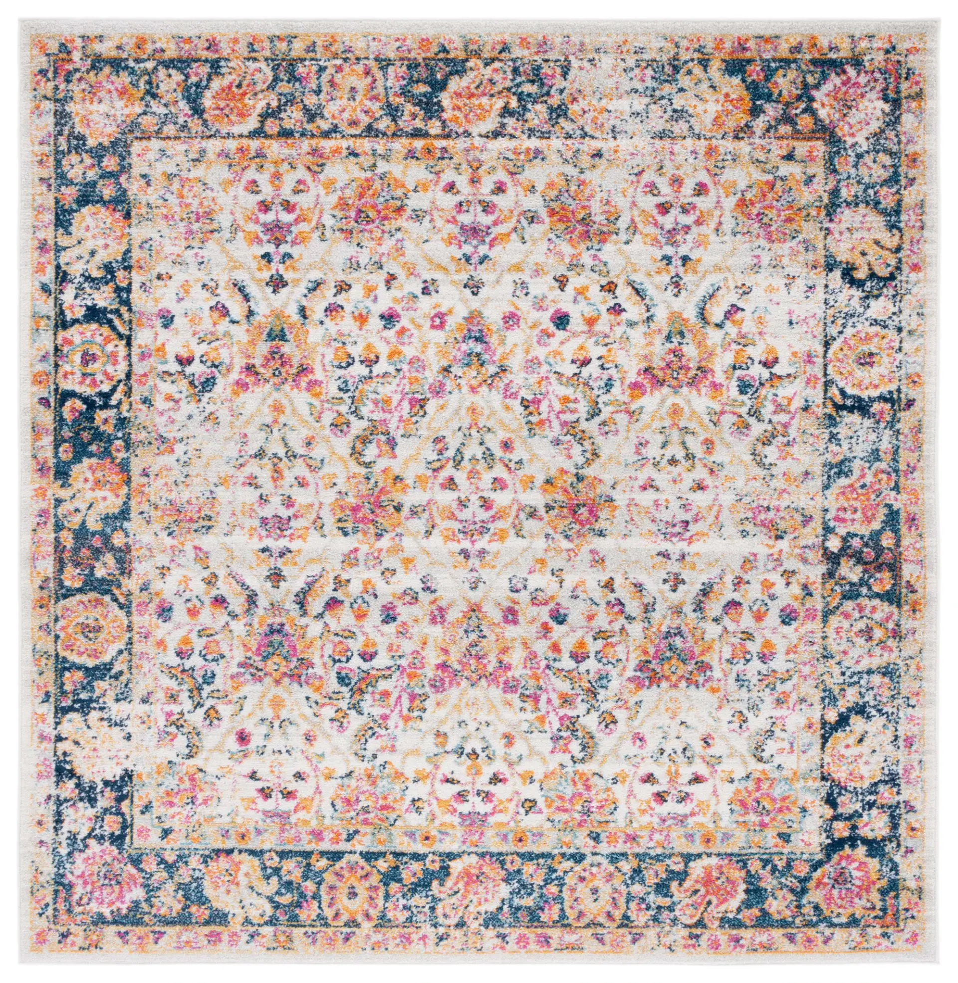 Madison Monaco Distressed Floral Rug