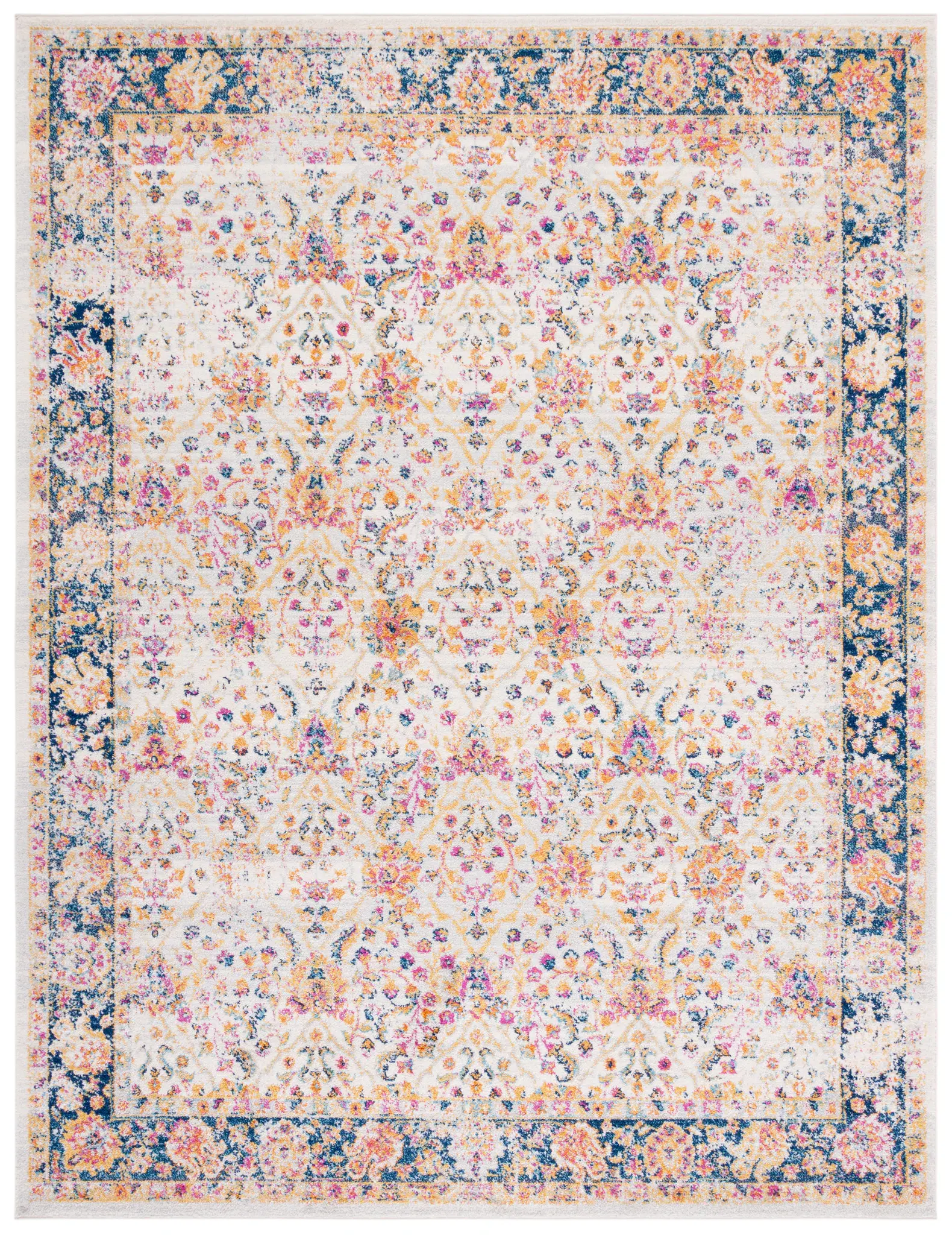 Madison Monaco Distressed Floral Rug