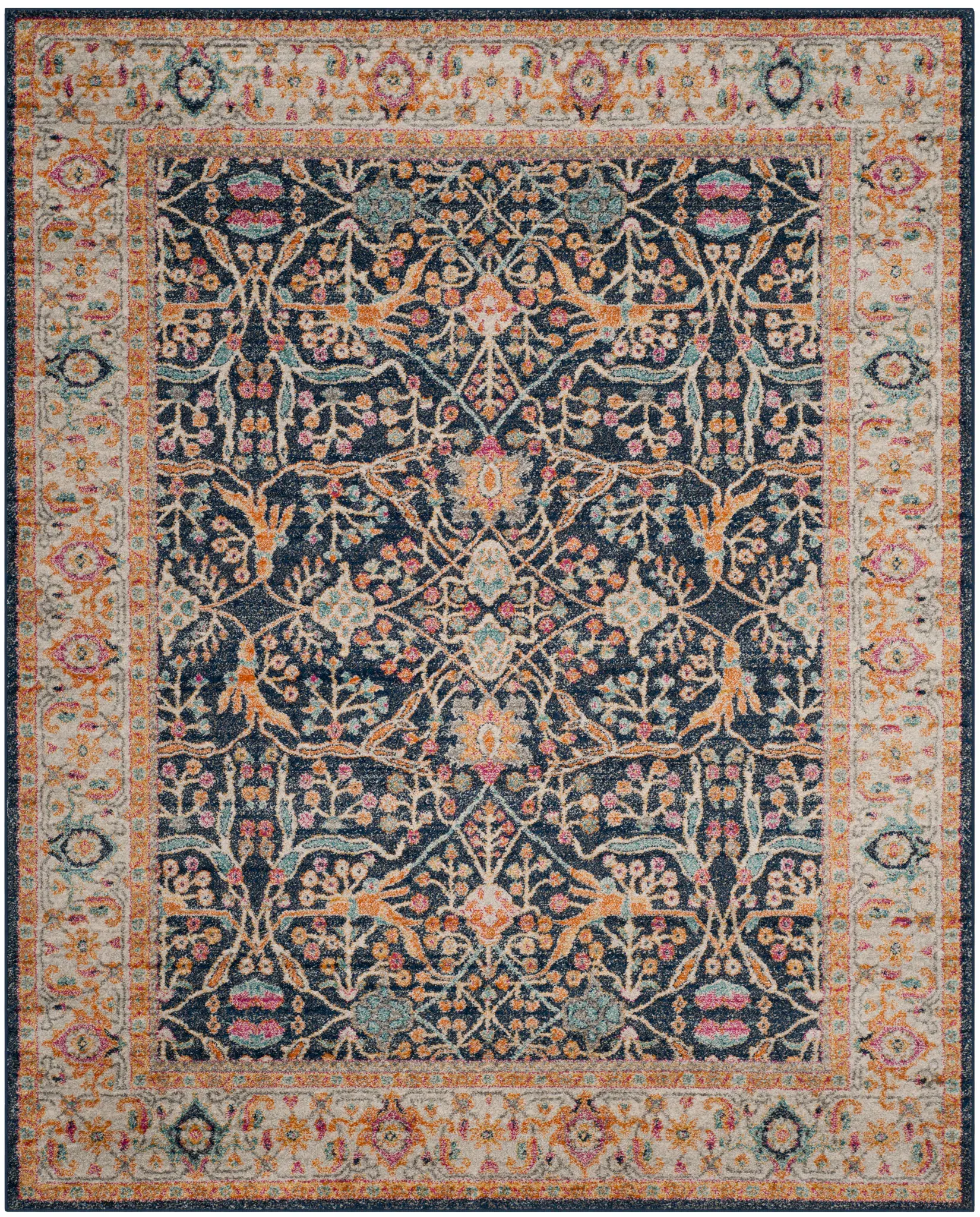 Madison Floral Border Rug