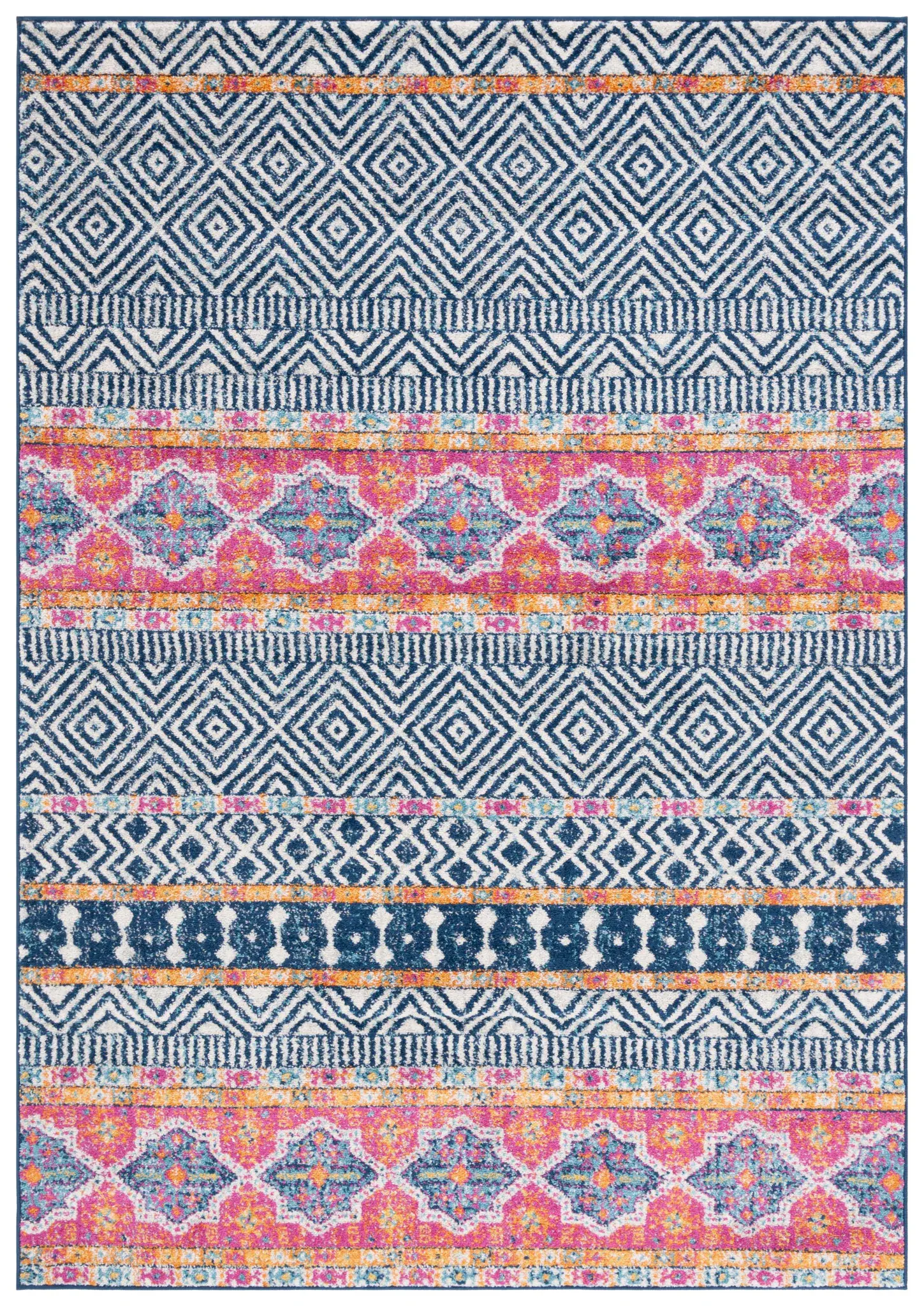 Madison Monaco Banded Geometric Rug