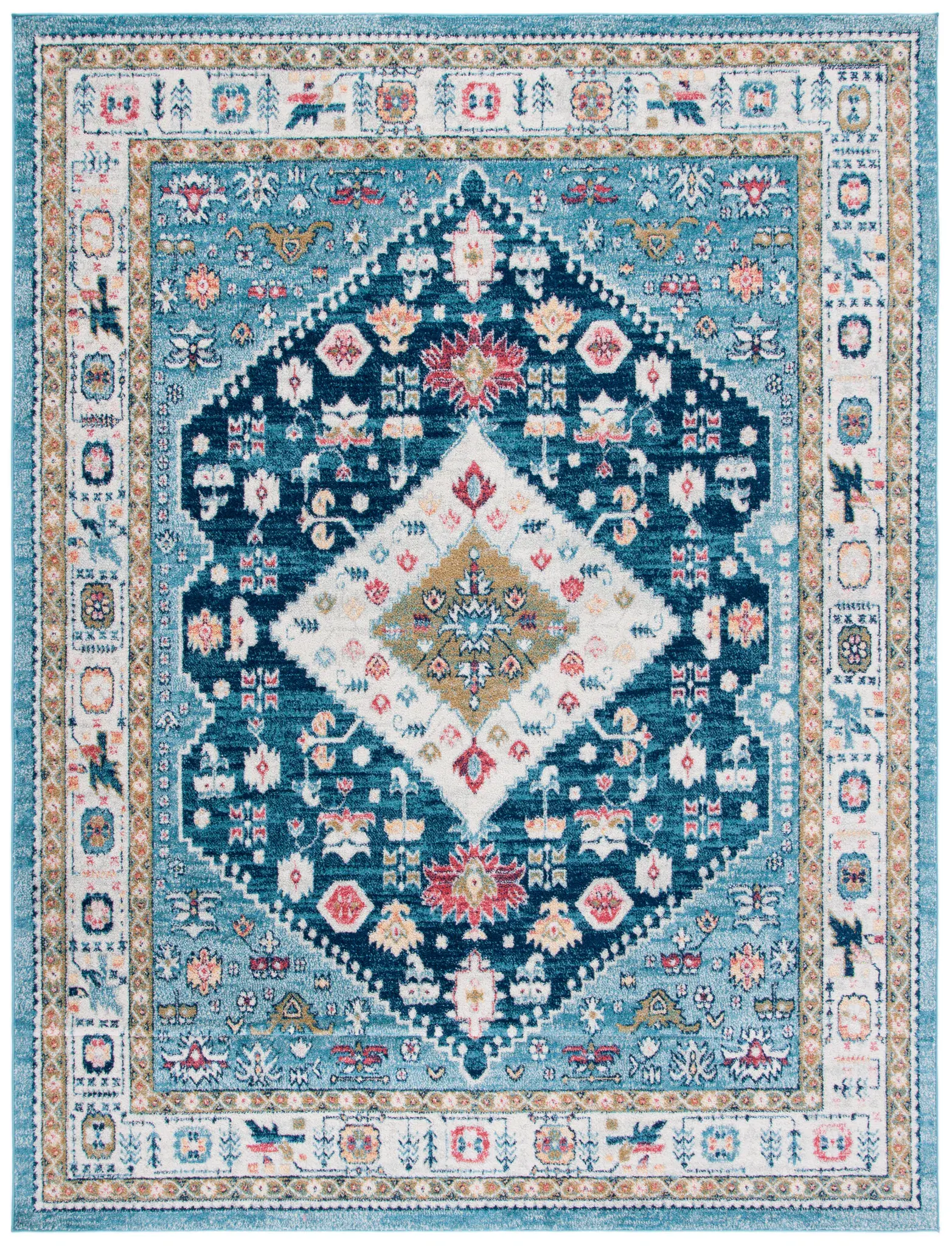Madison Diamond Medallion Border Rug