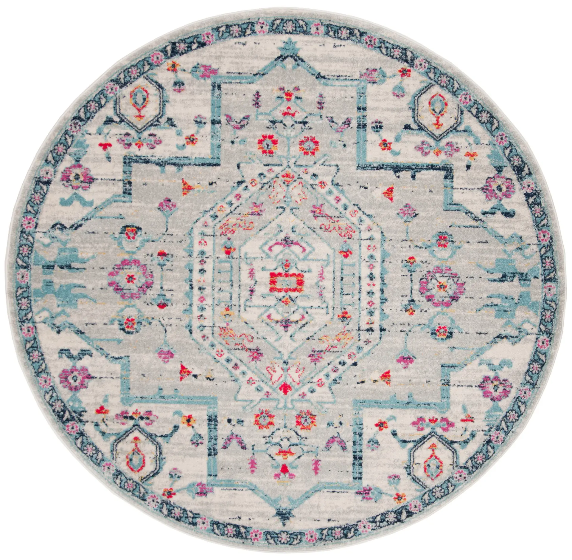 Madison Transitional Geometric Medallion Rug