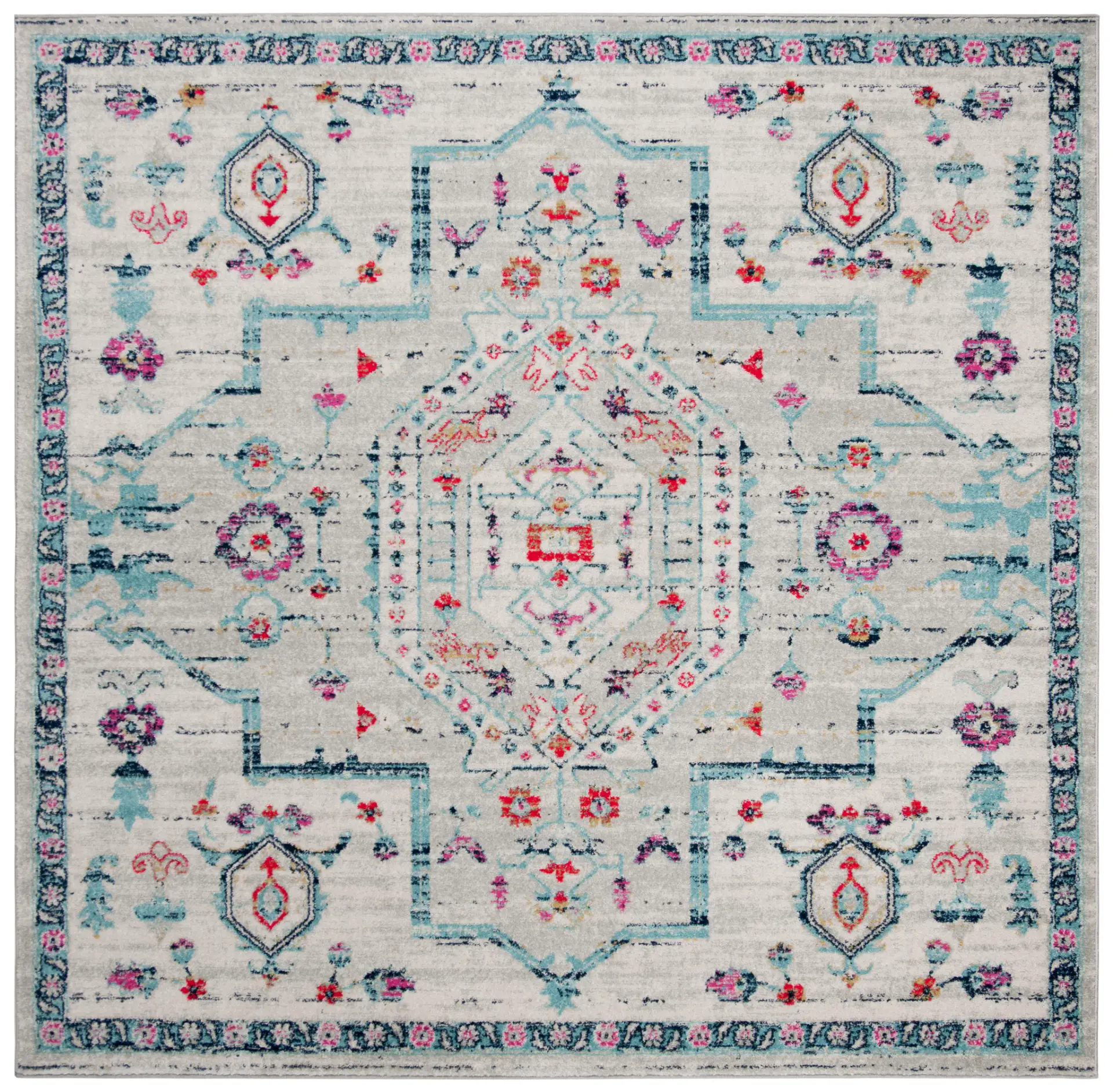 Madison Transitional Geometric Medallion Rug