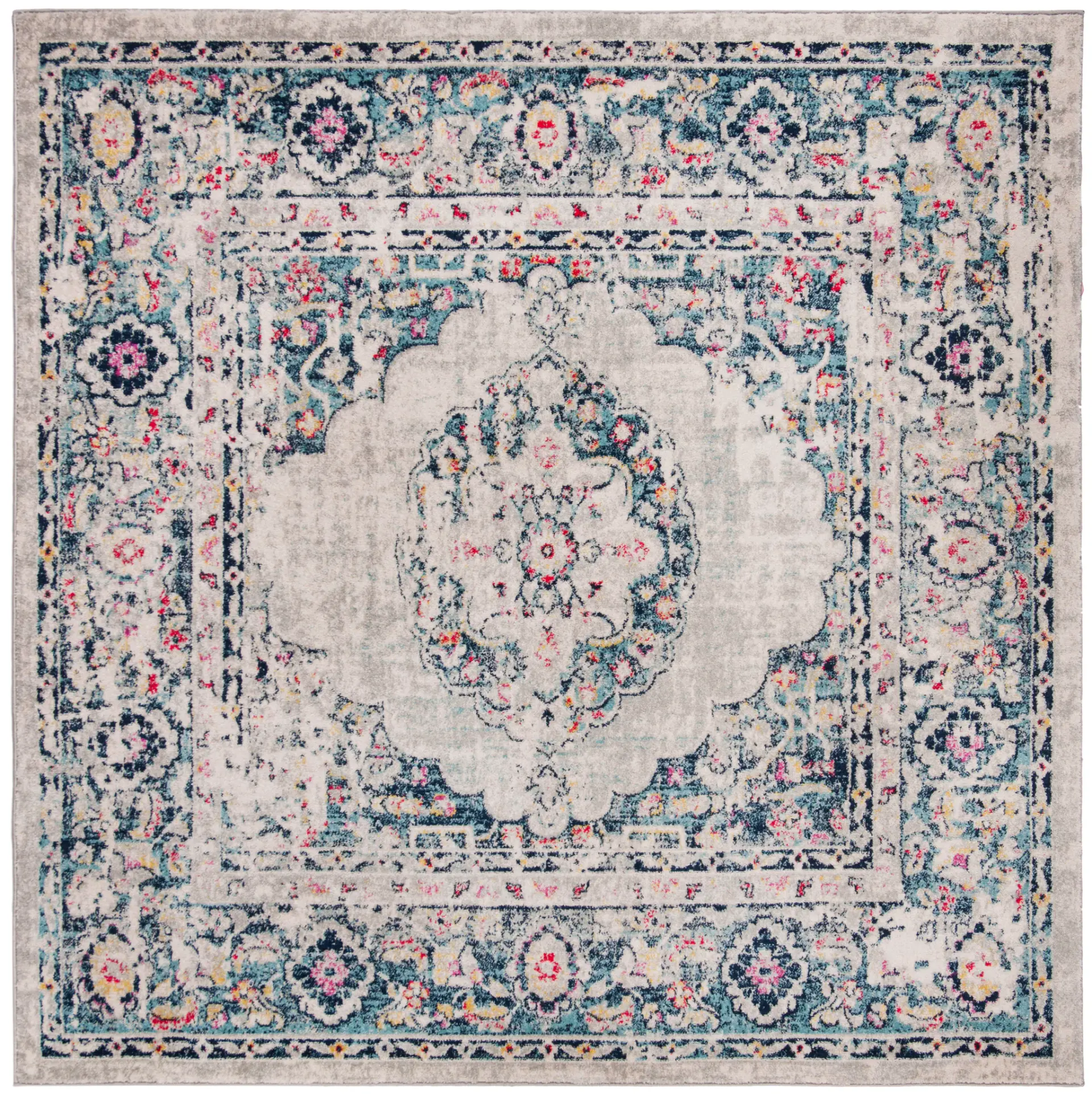 Madison Scalloped Medallion Bordered Rug