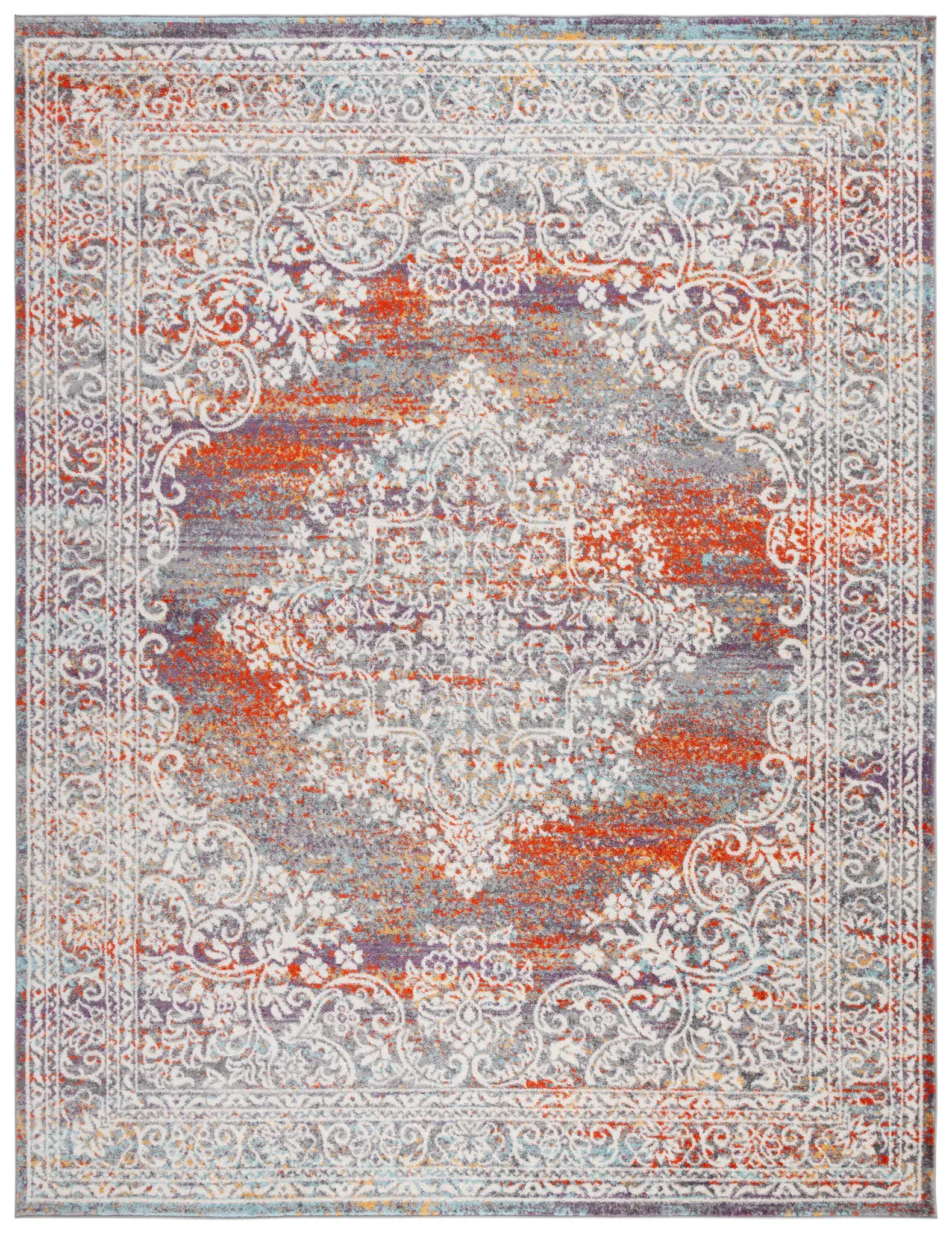 Madison Distressed Arabesque Medallion Rug