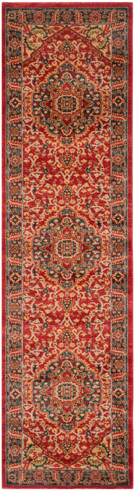 Mahal Persian Medallion Bordered Rug