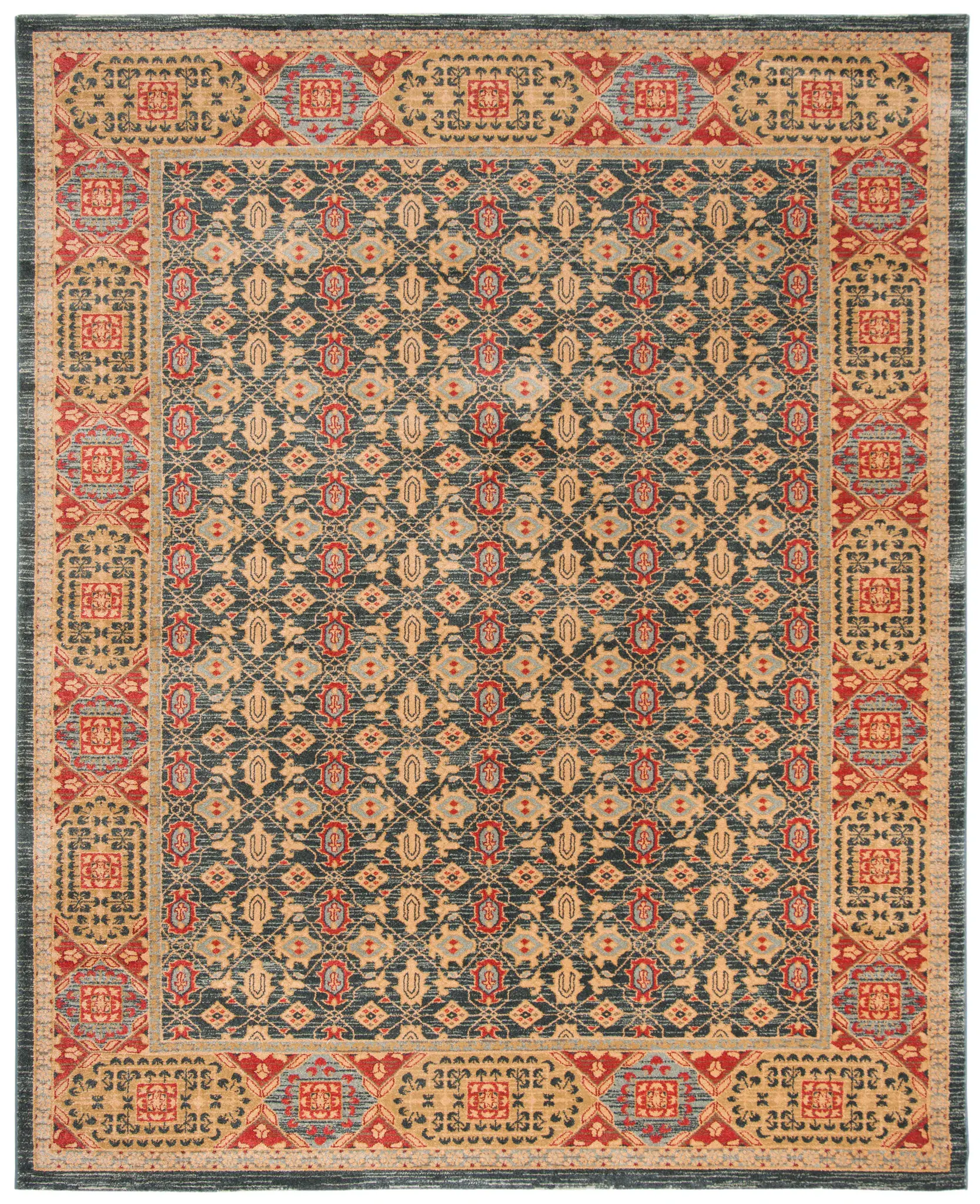 Mahal Lattice Bordered Rug