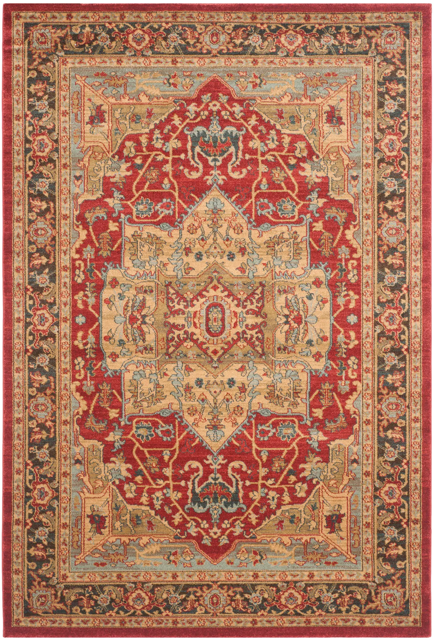 Mahal Framed Medallion Rug