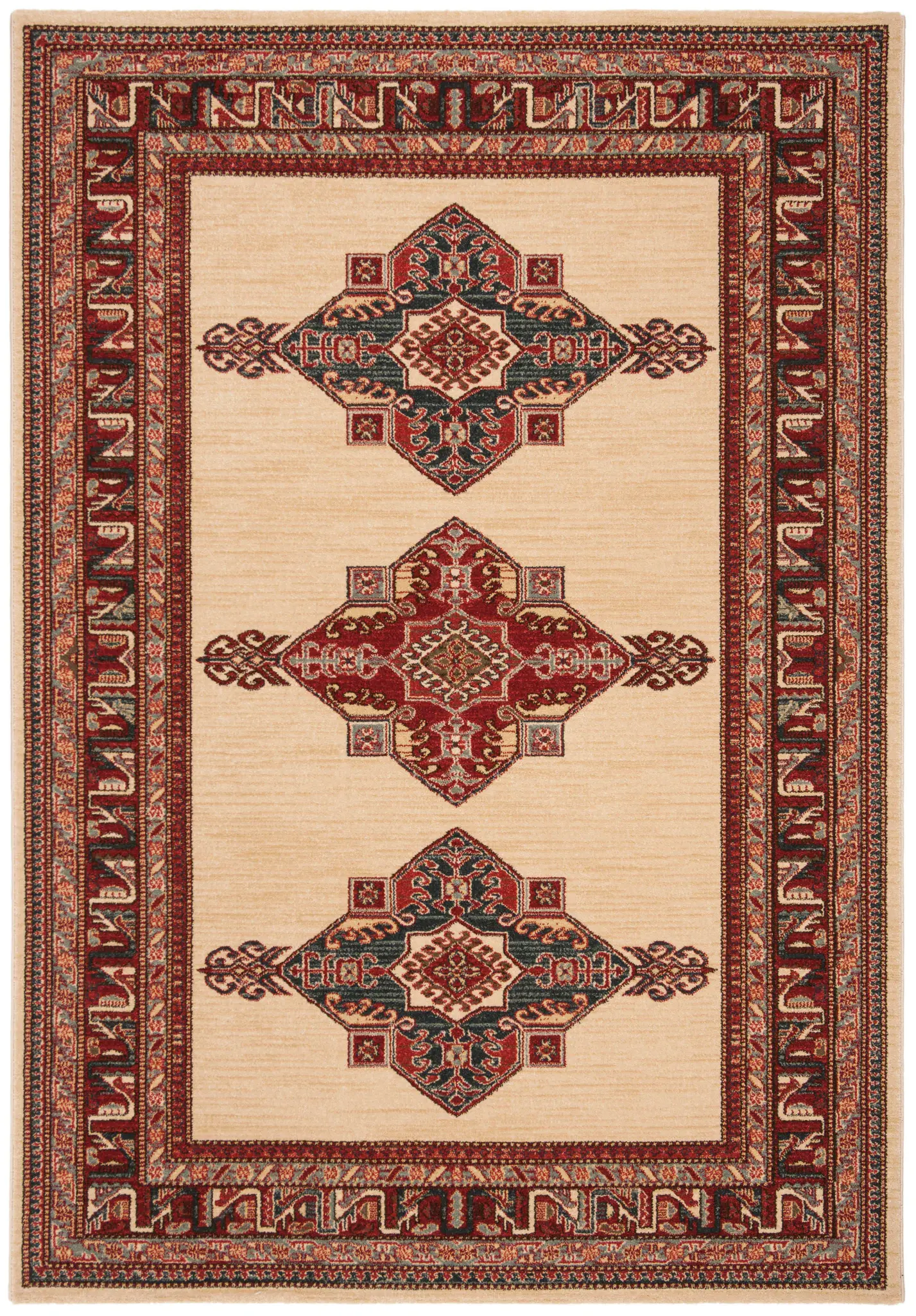 Mahal Medallion Border Rug