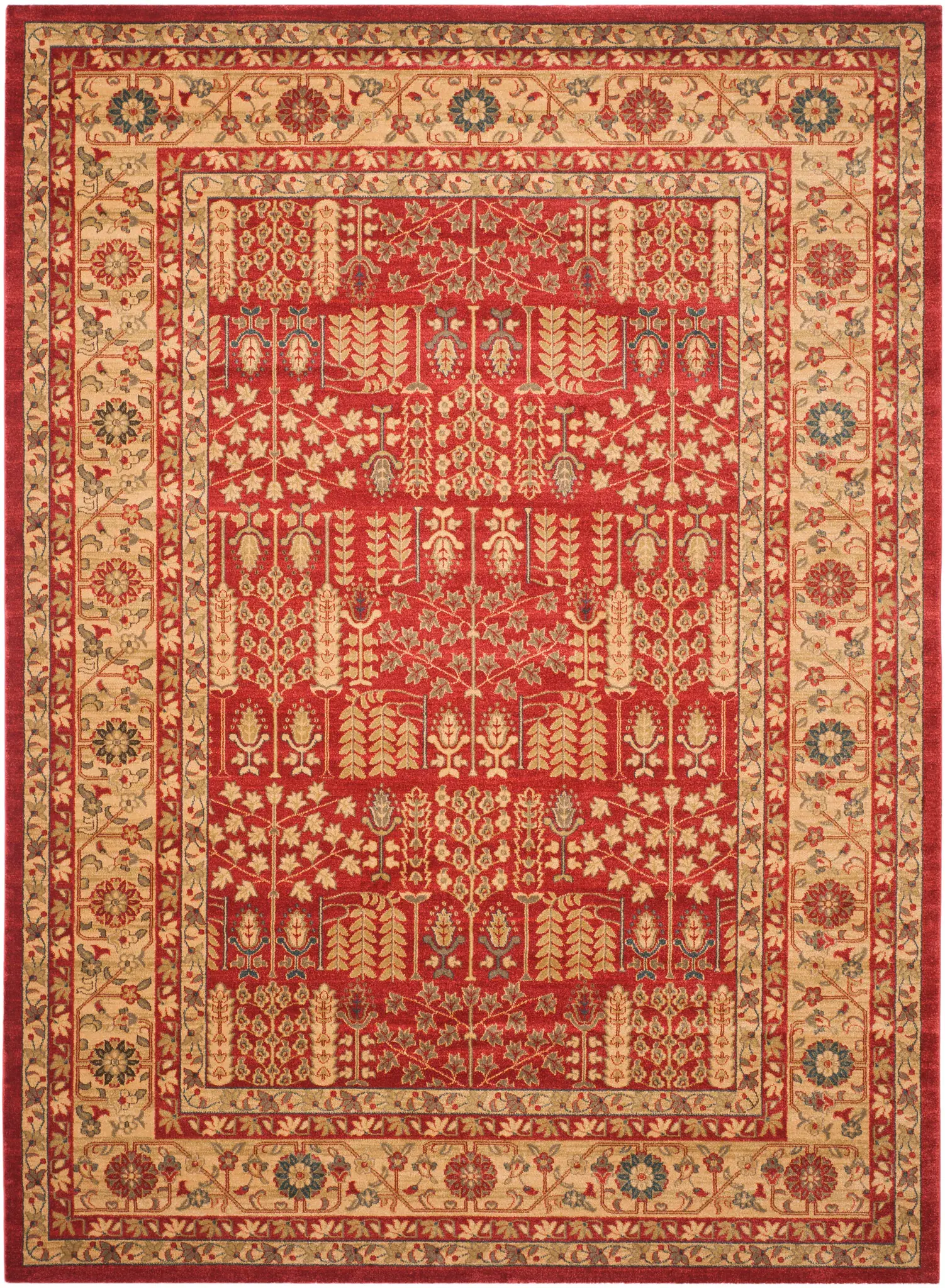 Mahal Botanical Bordered Rug