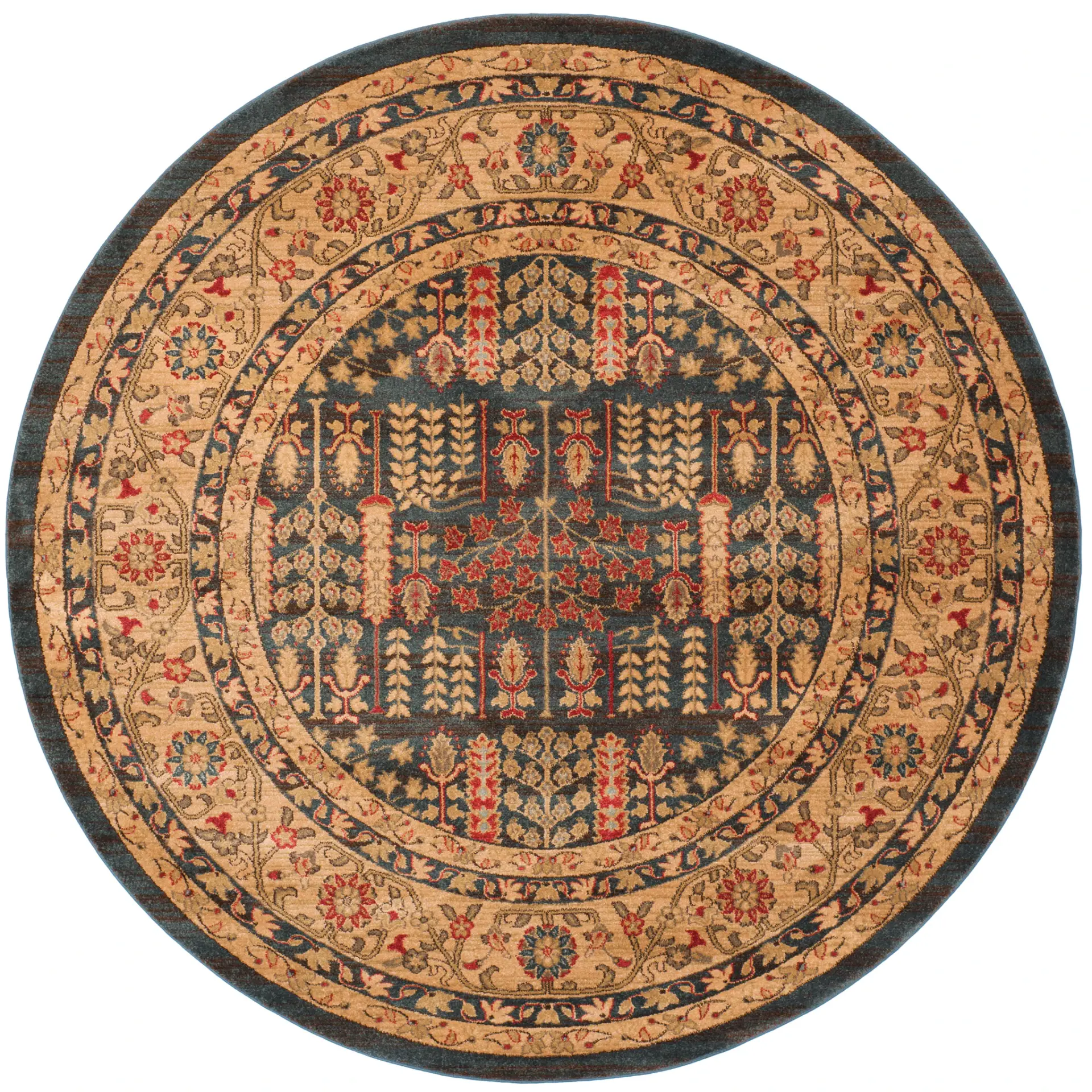 Mahal Botanical Bordered Rug