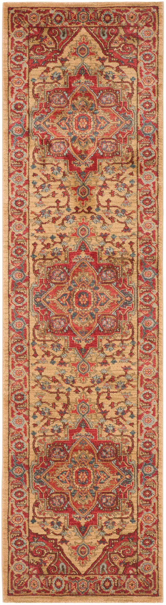 Mahal Medallion Bordered Rug