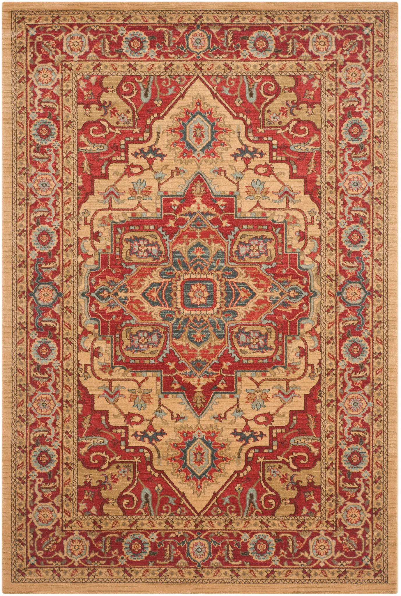 Mahal Medallion Bordered Rug