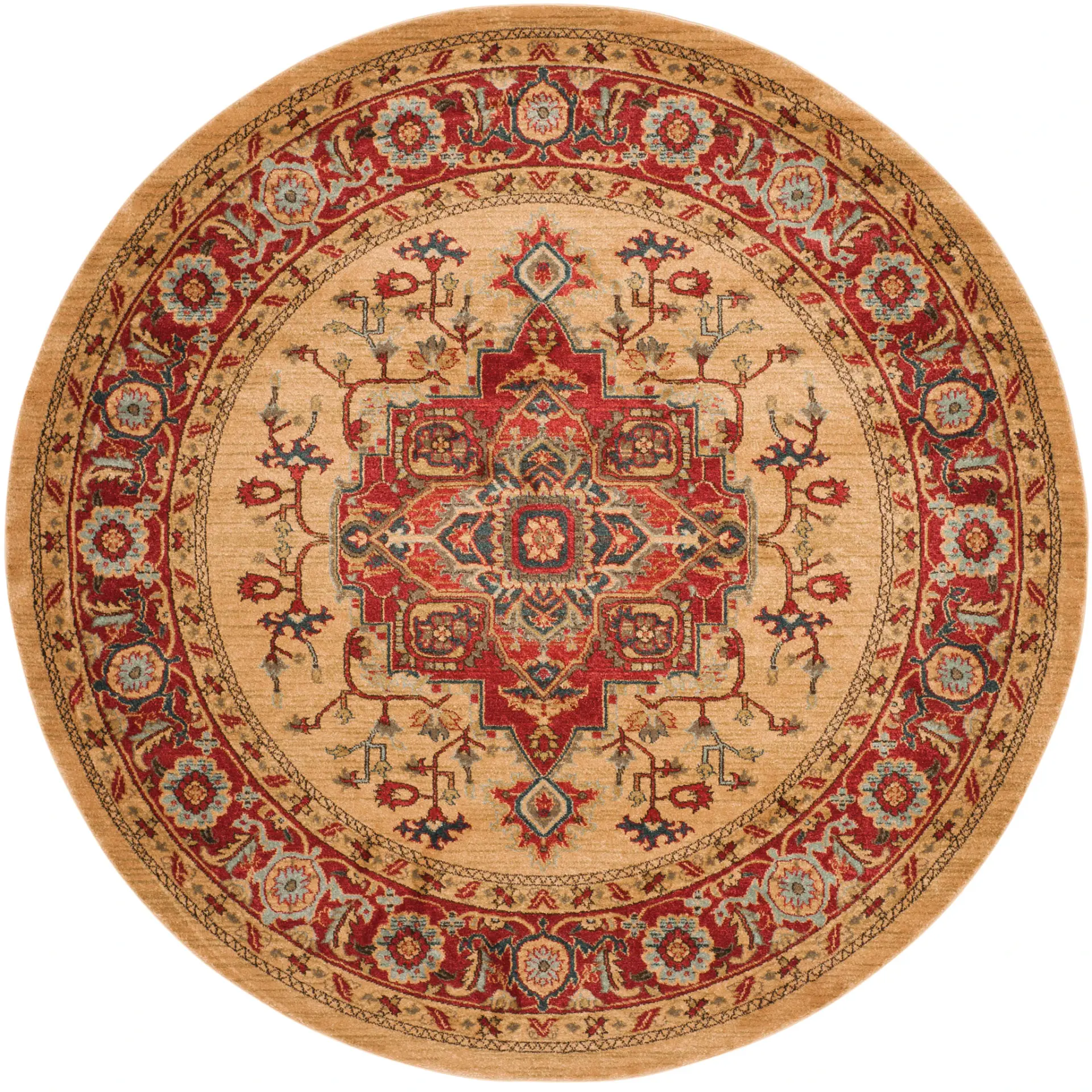 Mahal Medallion Bordered Rug