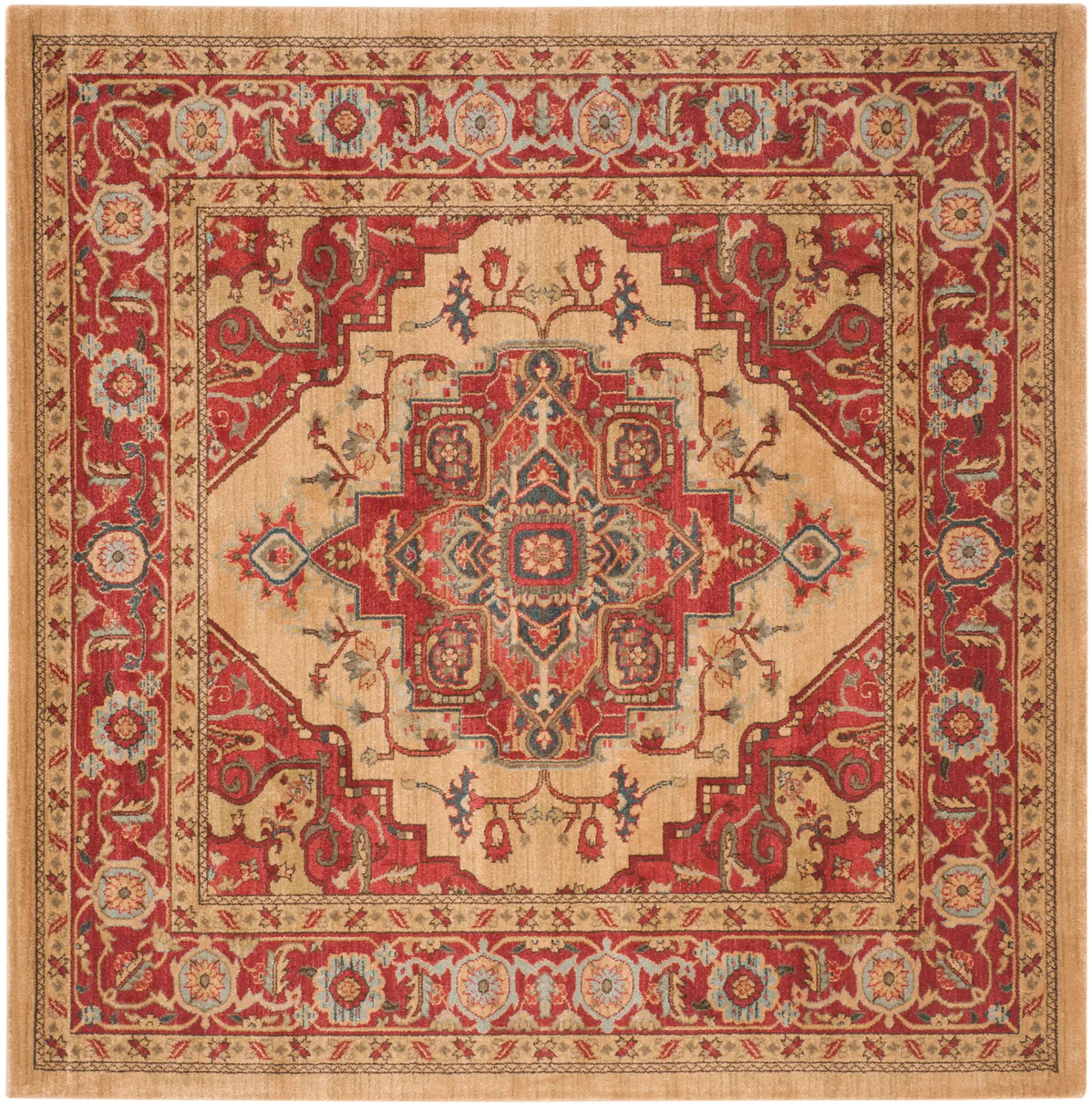 Mahal Medallion Bordered Rug